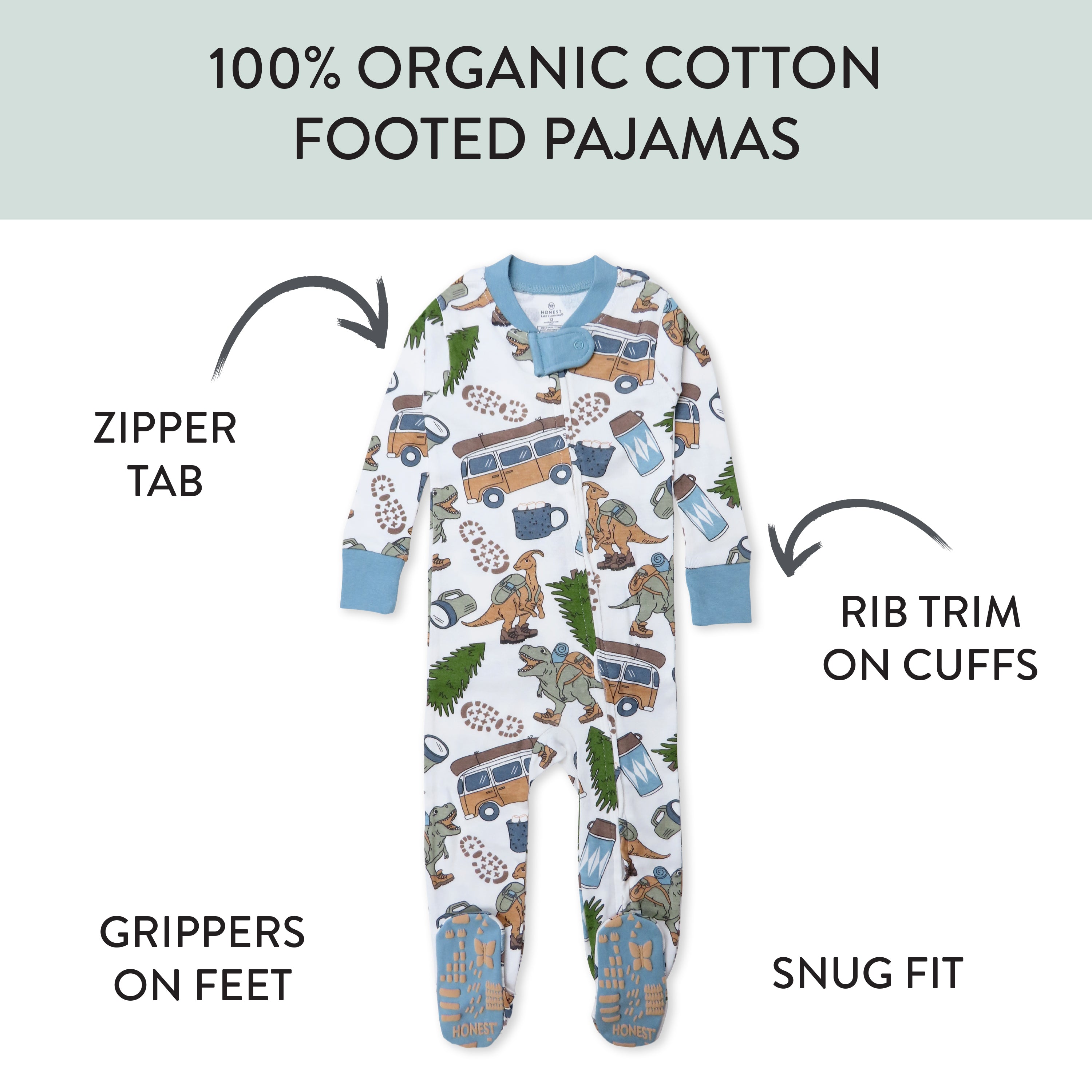 Organic Cotton Snug-Fit Footed Pajamas