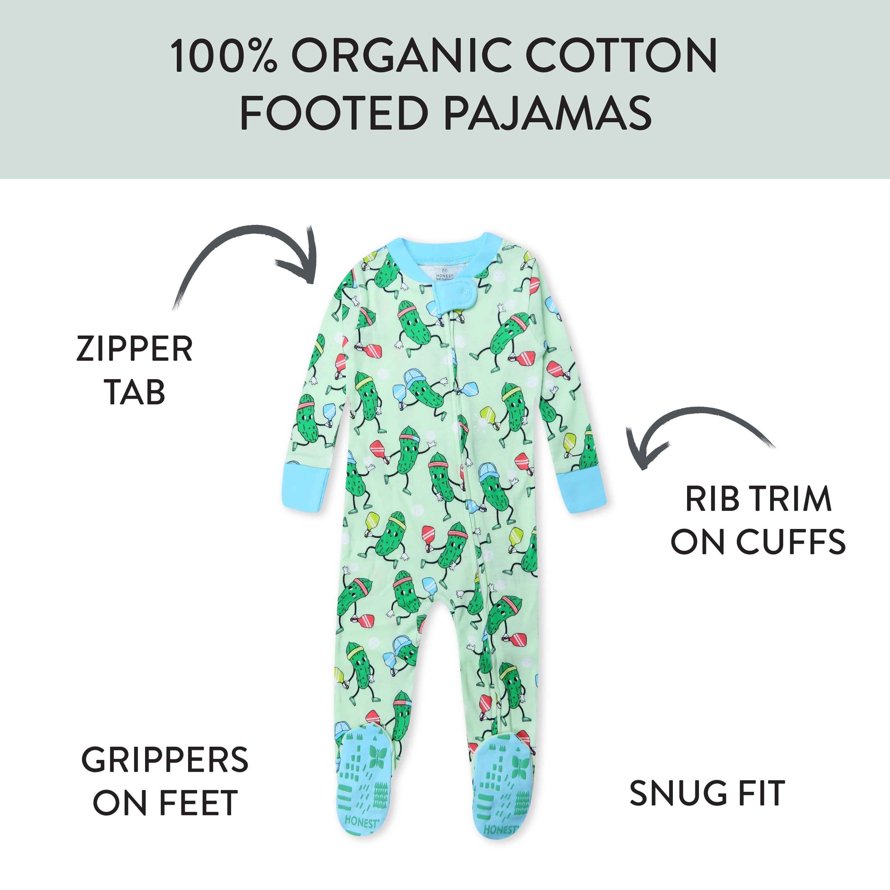 Organic Cotton Fun Foods Pajamas For Babies & Toddlers