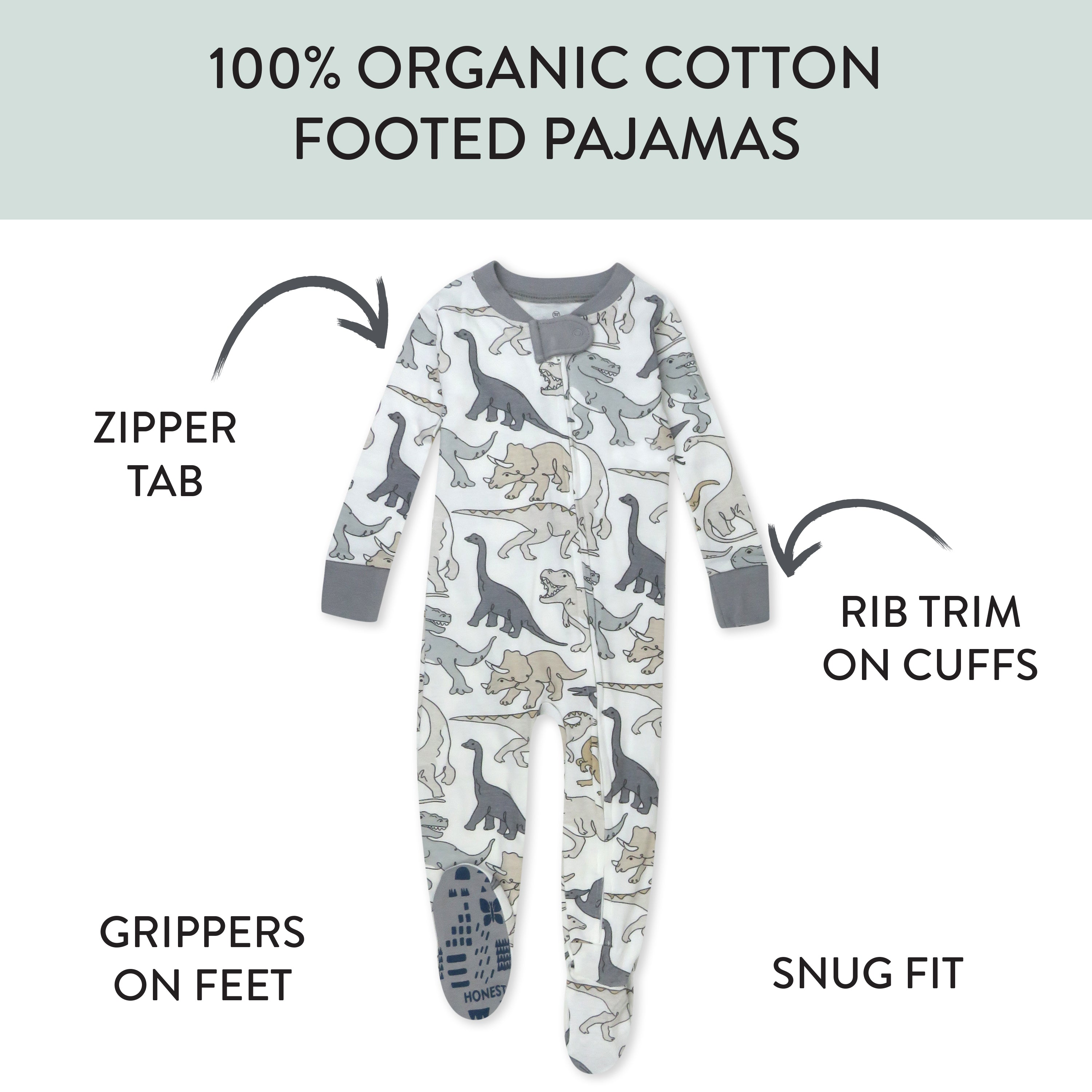 Organic Cotton Snug-Fit Footed Pajamas