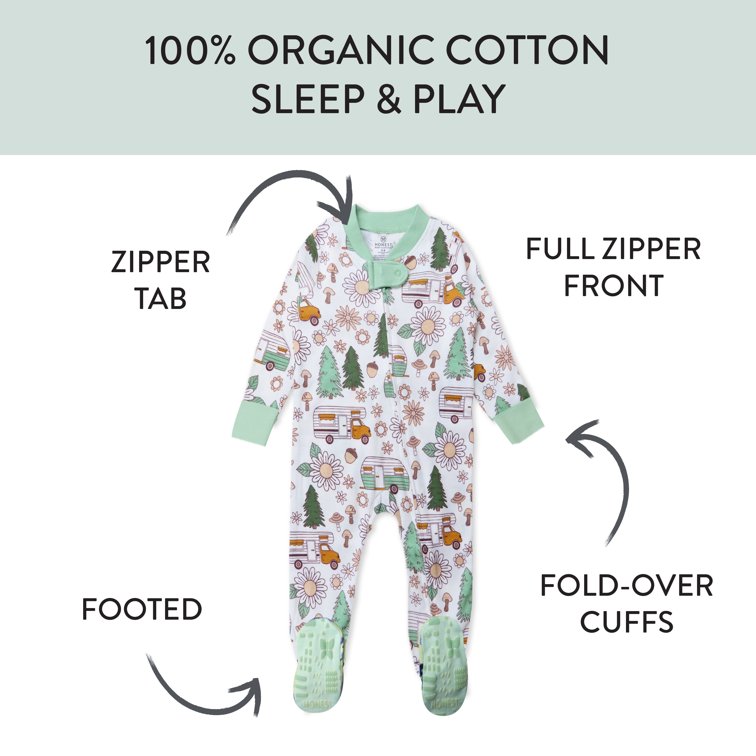 Organic Cotton Snug-Fit Footed Pajamas