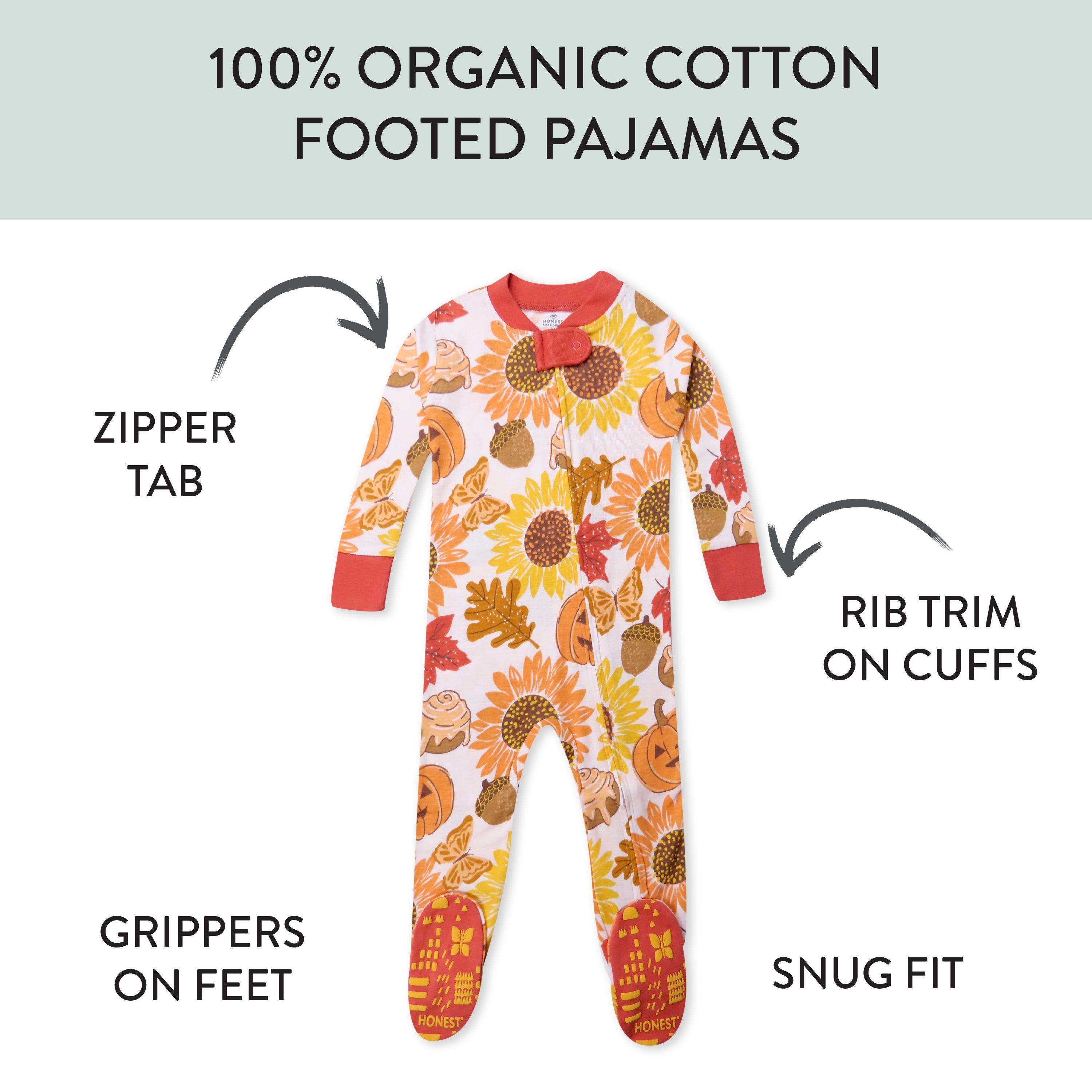 Organic Cotton Fun Foods Pajamas For Babies & Toddlers
