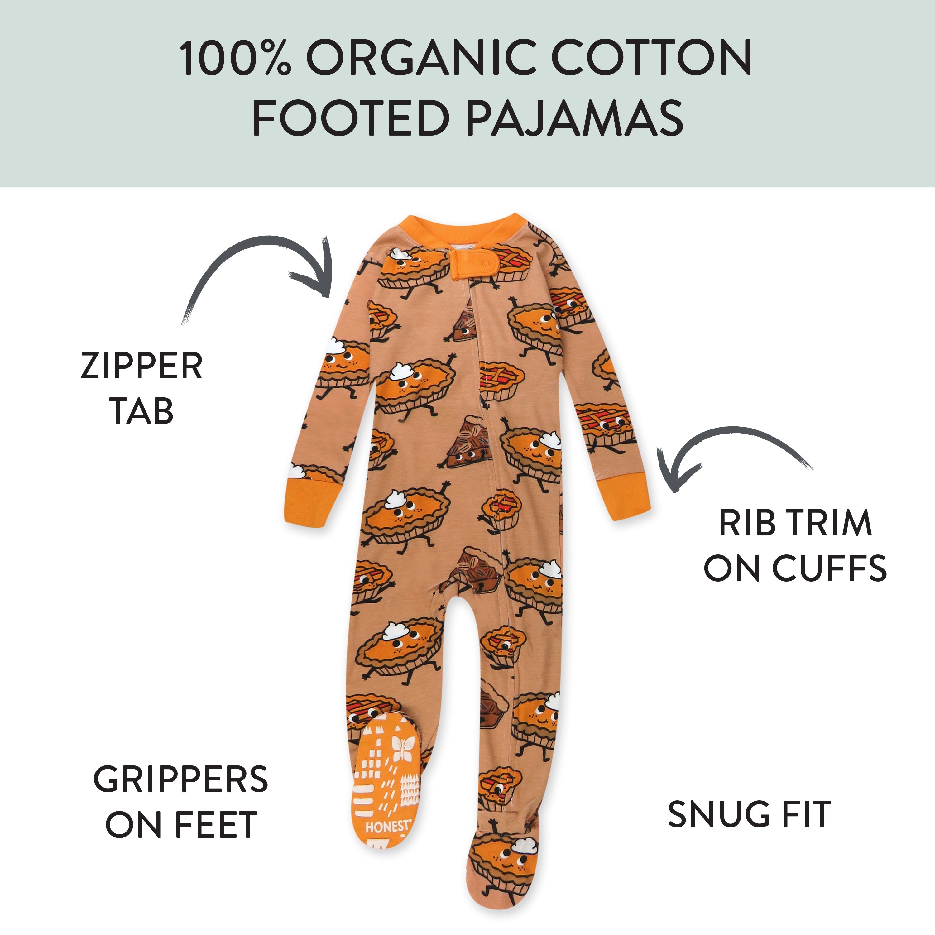 Organic Cotton Fun Foods Pajamas For Babies & Toddlers