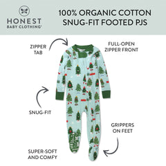 Organic Cotton Holiday Snug-Fit Footed Pajama
