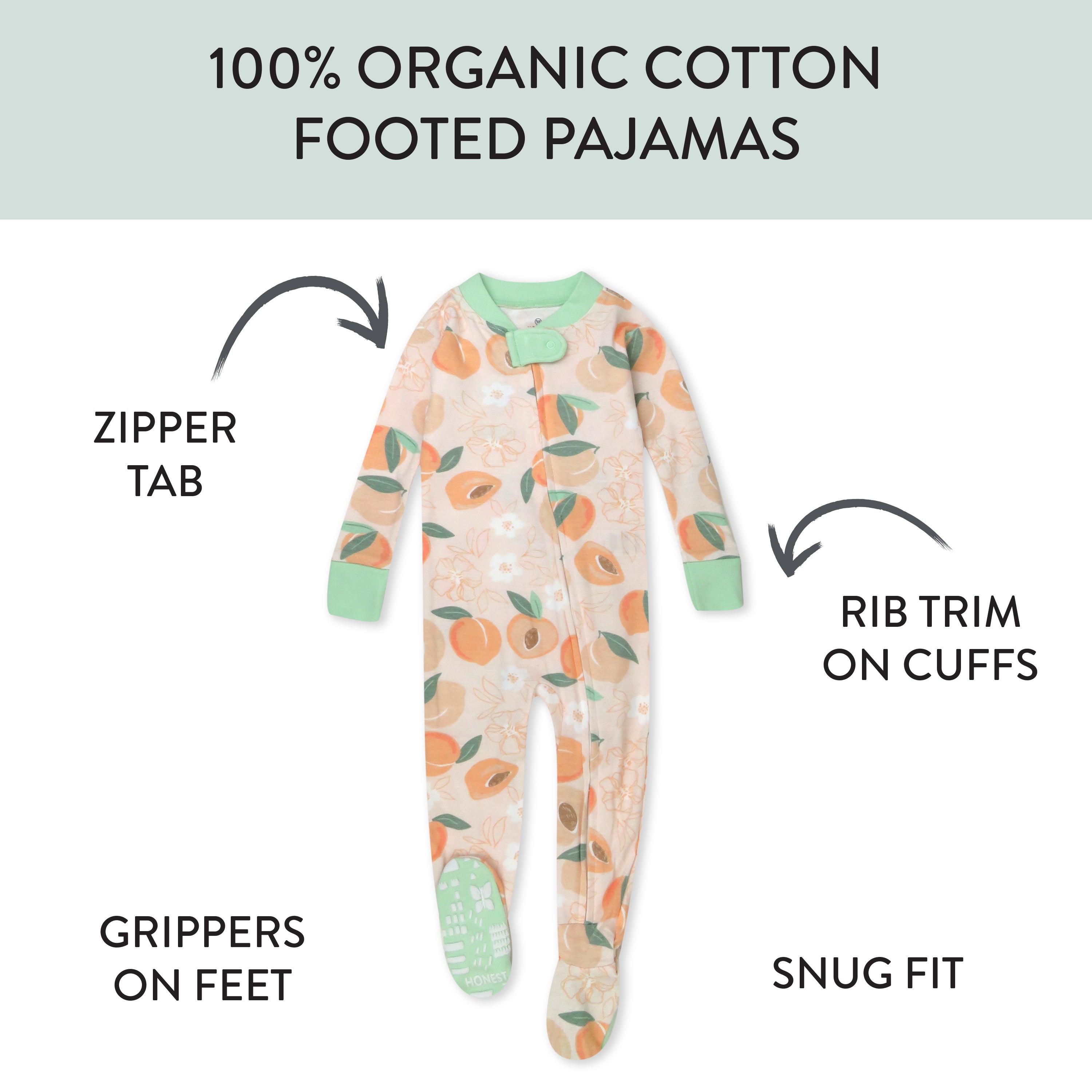 Organic Cotton Snug-Fit Footed Pajamas