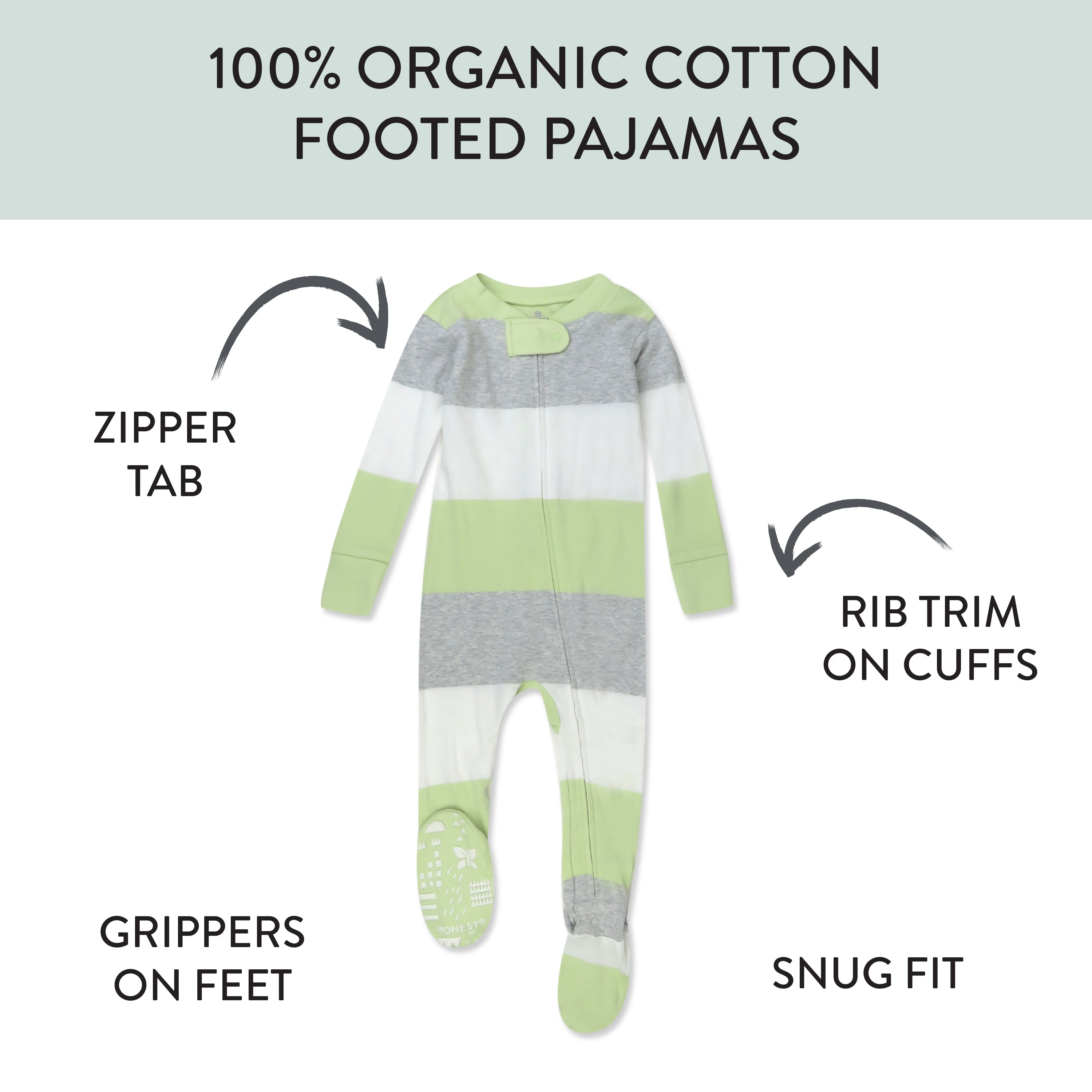 Organic Cotton Snug-Fit Footed Pajamas