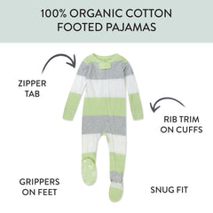 Organic Cotton Snug-Fit Footed Pajamas