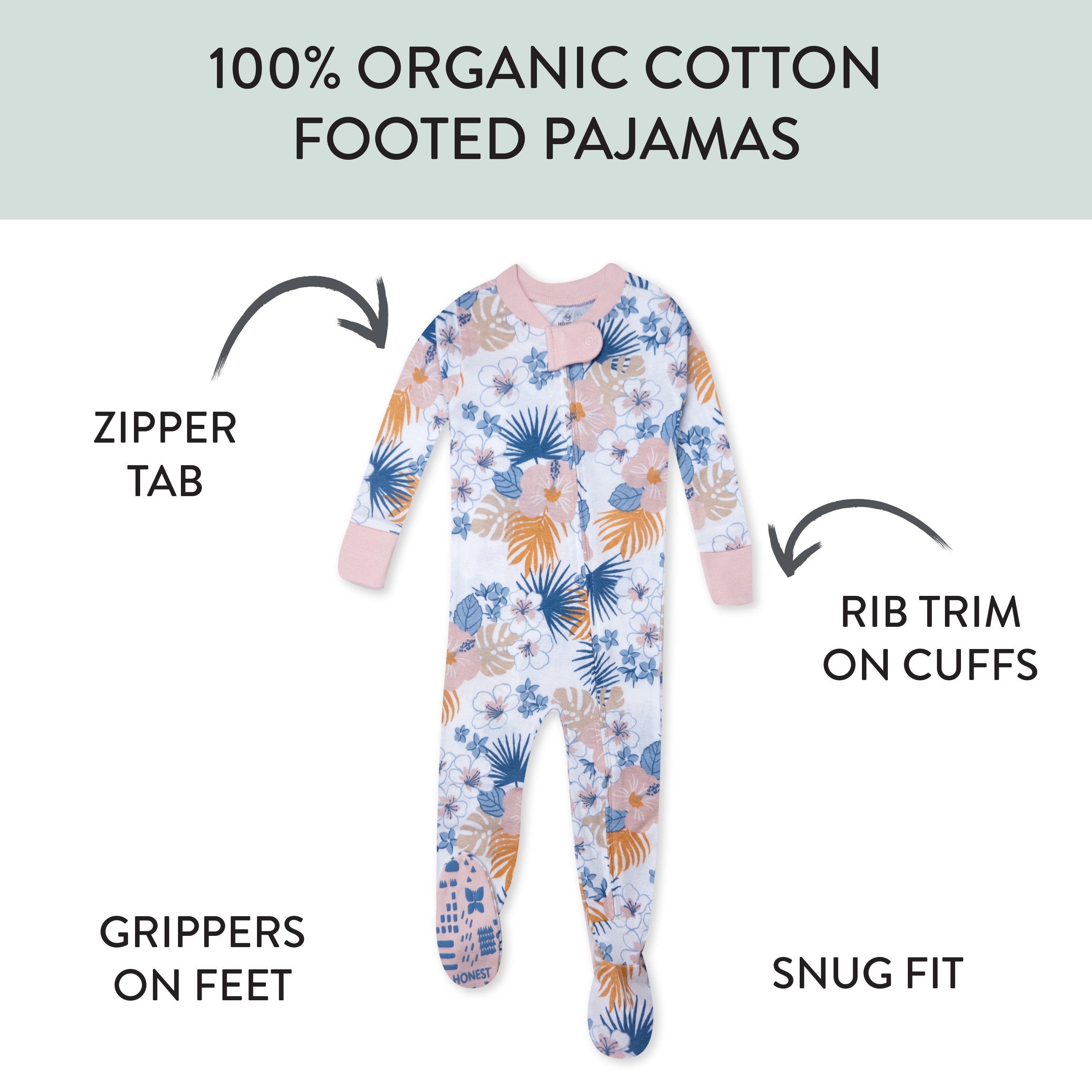 Organic Cotton Snug-Fit Footed Pajamas