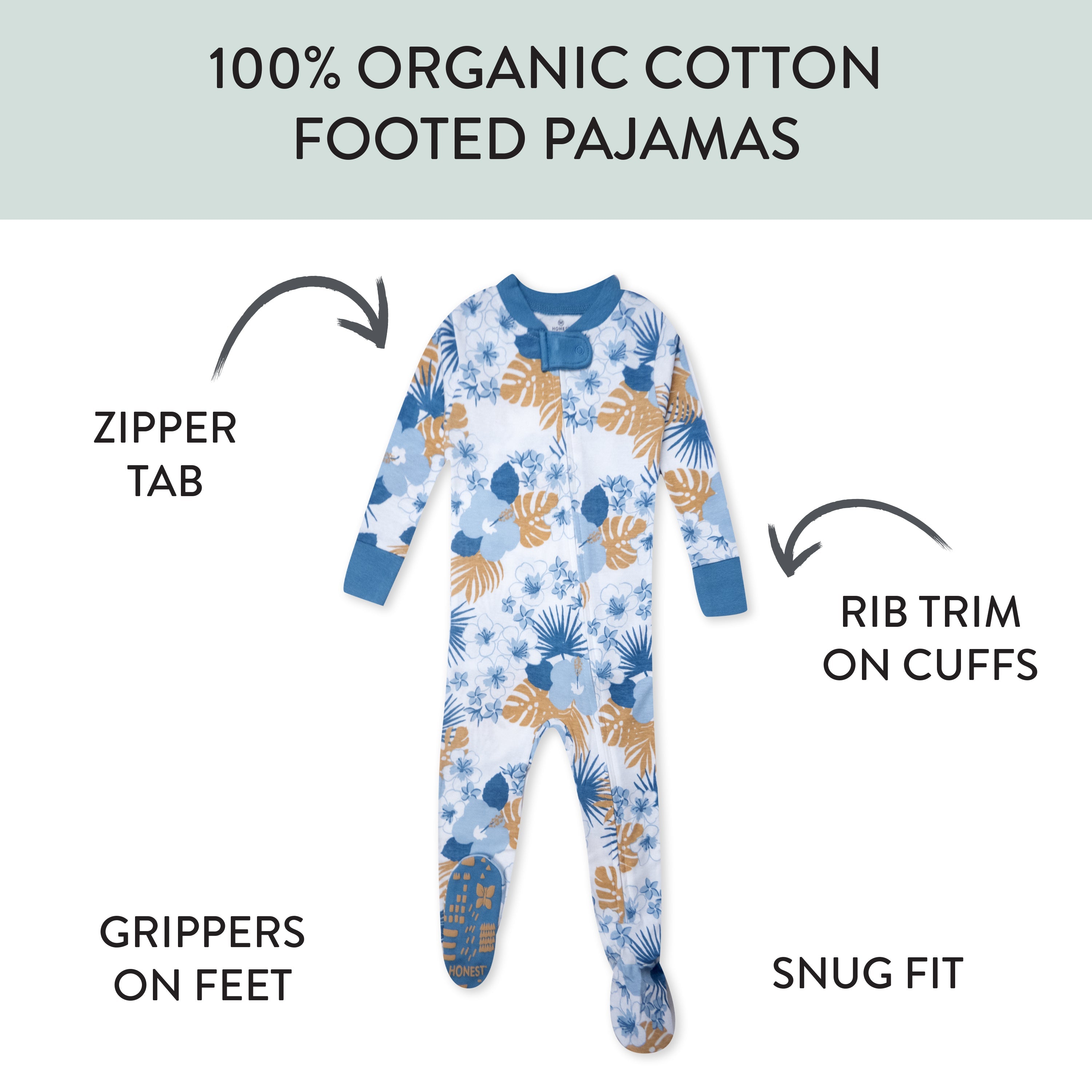 Organic Cotton Snug-Fit Footed Pajamas