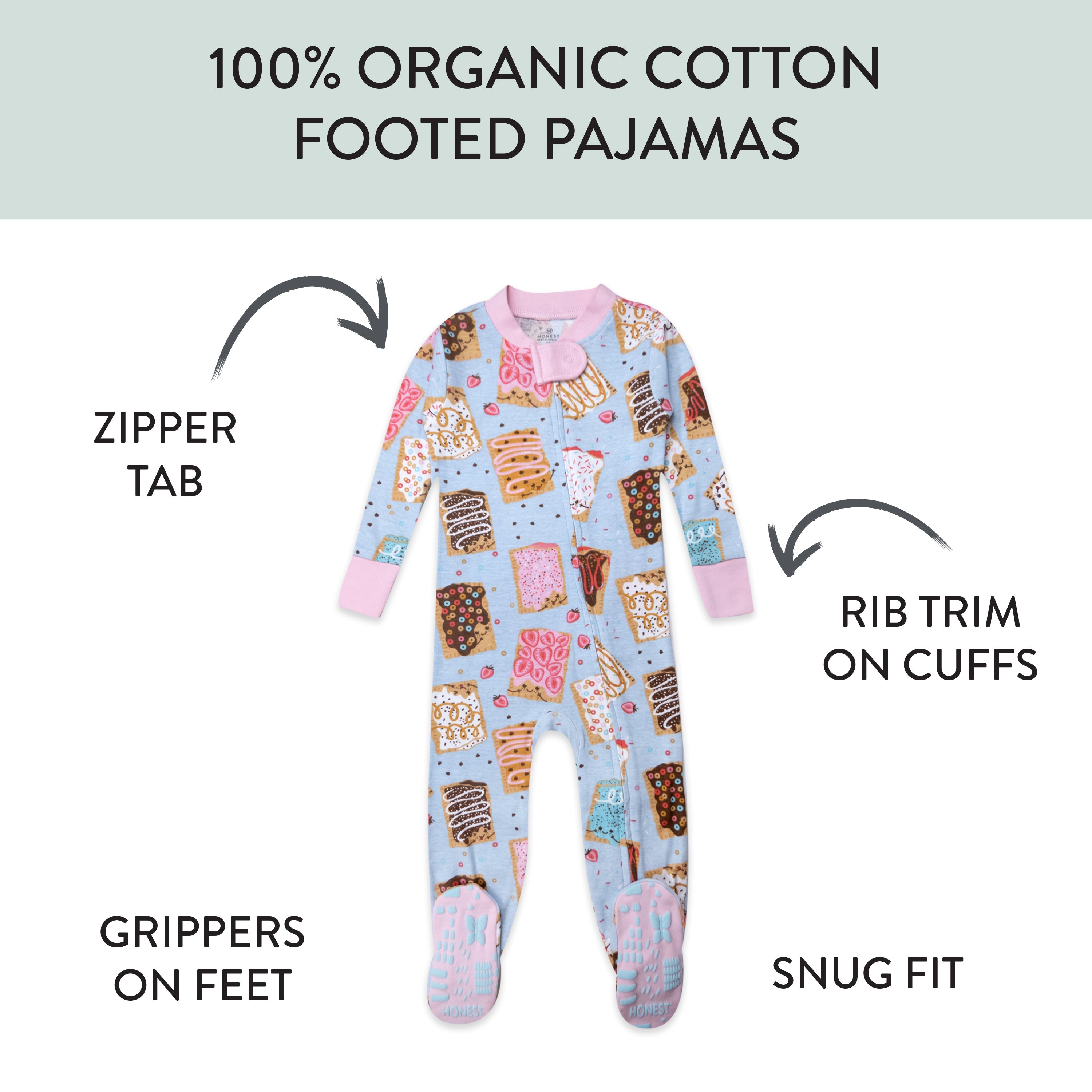 Organic Cotton Fun Foods Pajamas For Babies & Toddlers