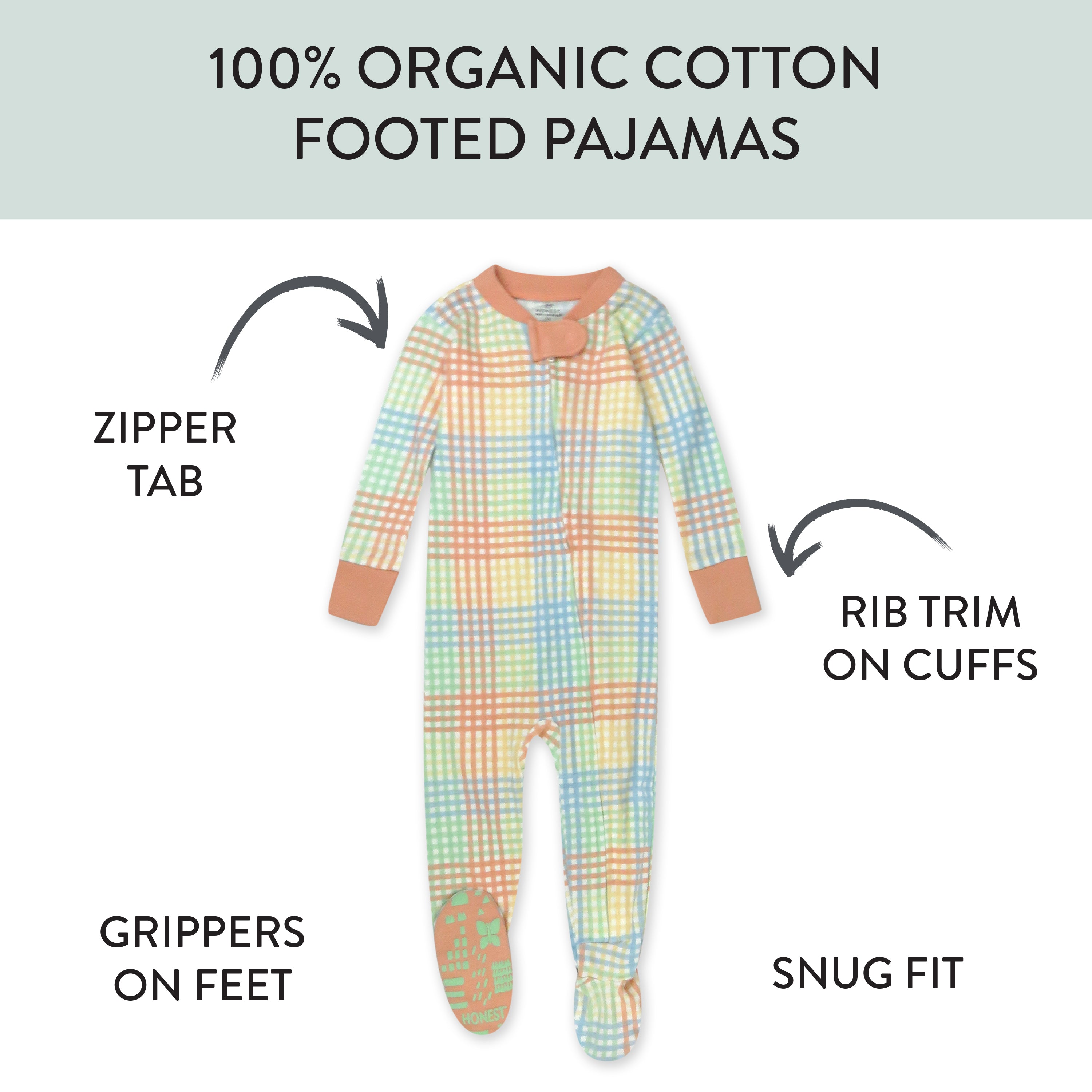 Organic Cotton Snug-Fit Footed Pajamas