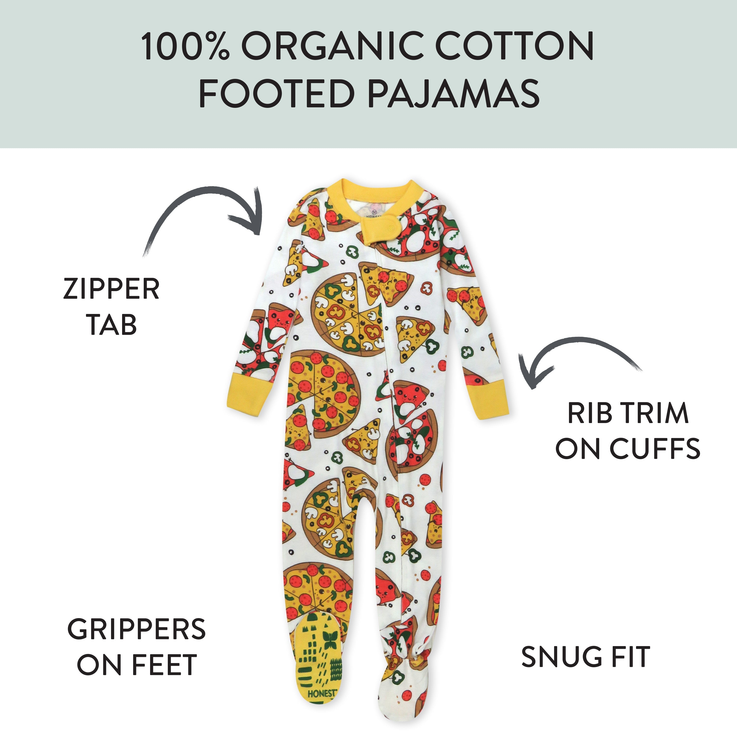 Organic Cotton Fun Foods Pajamas For Babies & Toddlers