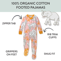Organic Cotton Snug-Fit Footed Pajamas