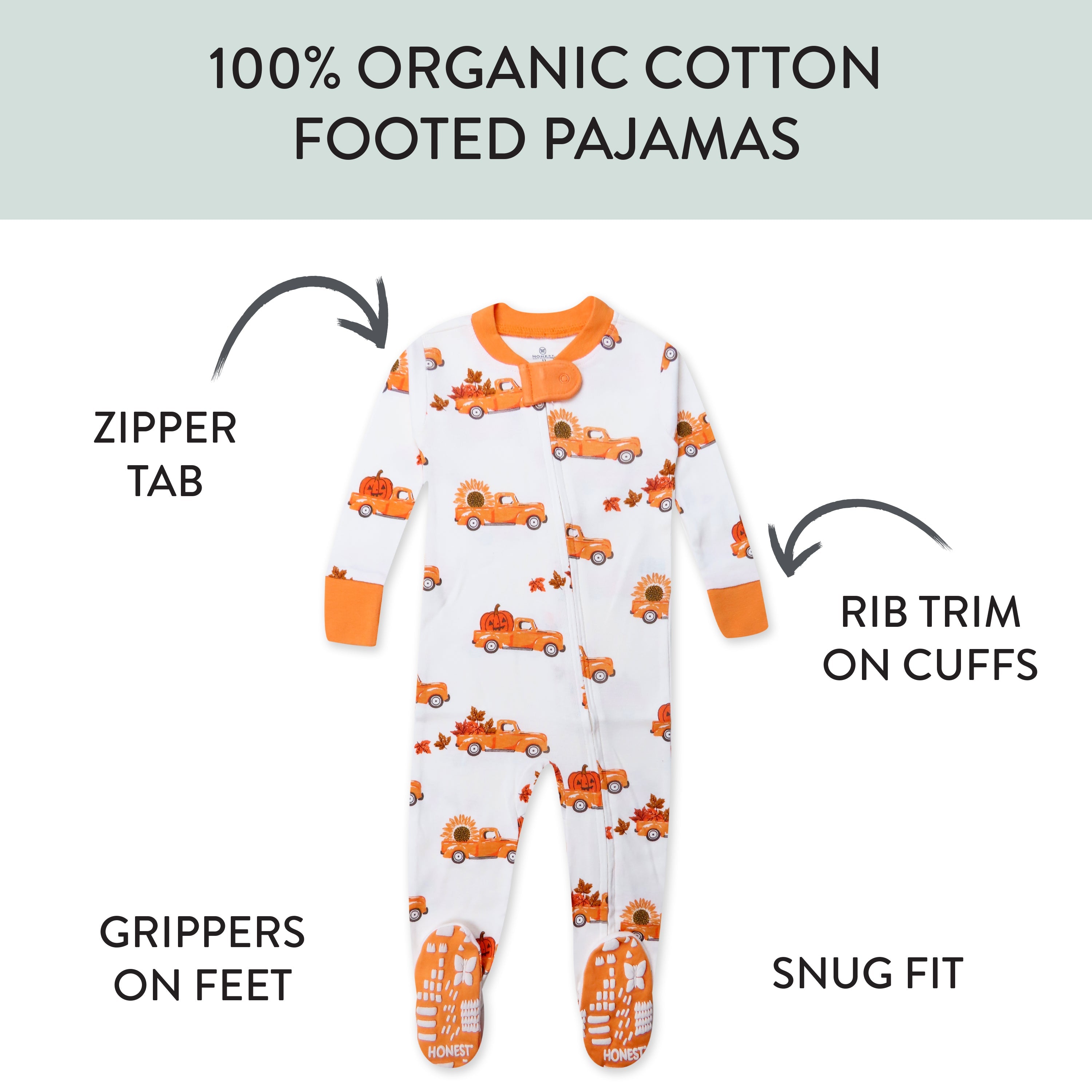Organic Cotton Fun Foods Pajamas For Babies & Toddlers