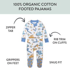 Organic Cotton Snug-Fit Footed Pajamas