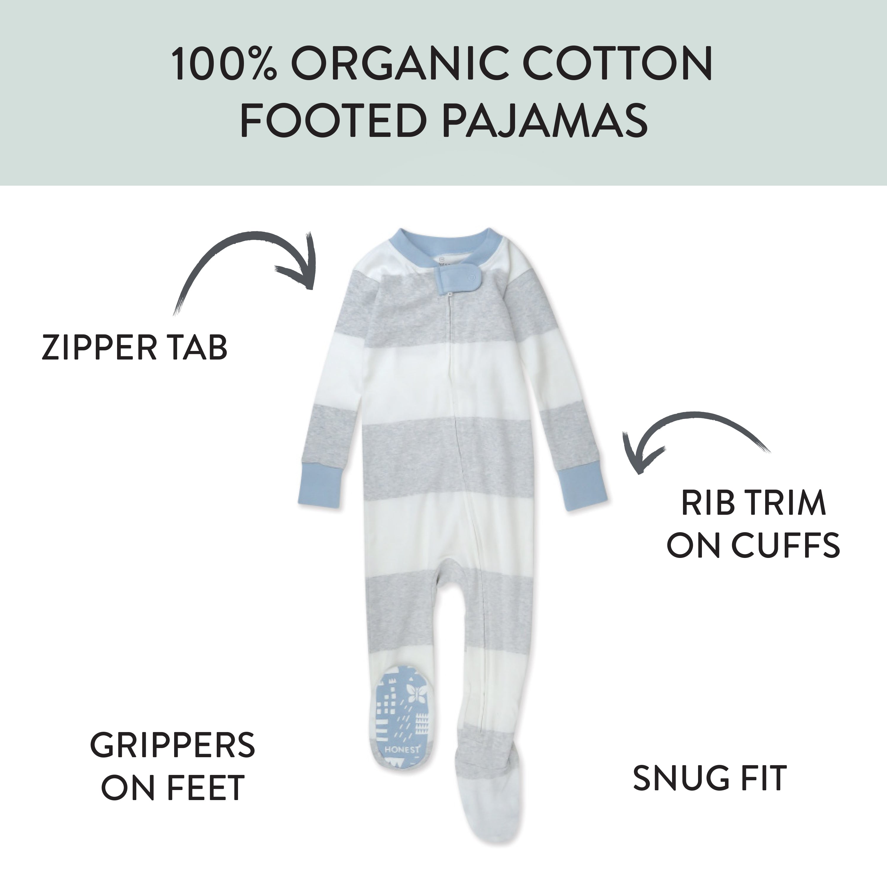 Organic Cotton Snug-Fit Footed Pajamas