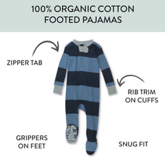 Organic Cotton Snug-Fit Footed Pajamas