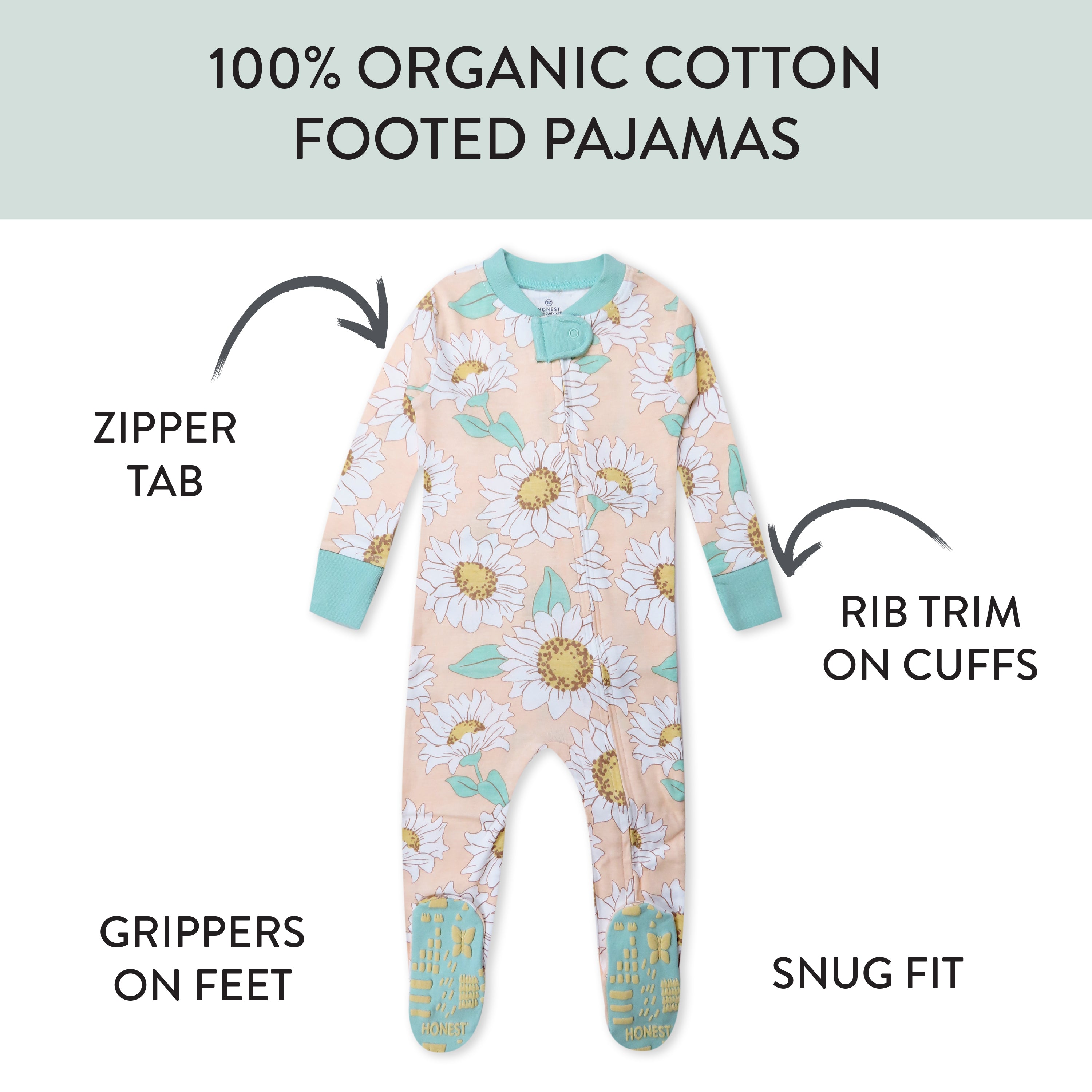 Organic Cotton Snug-Fit Footed Pajamas