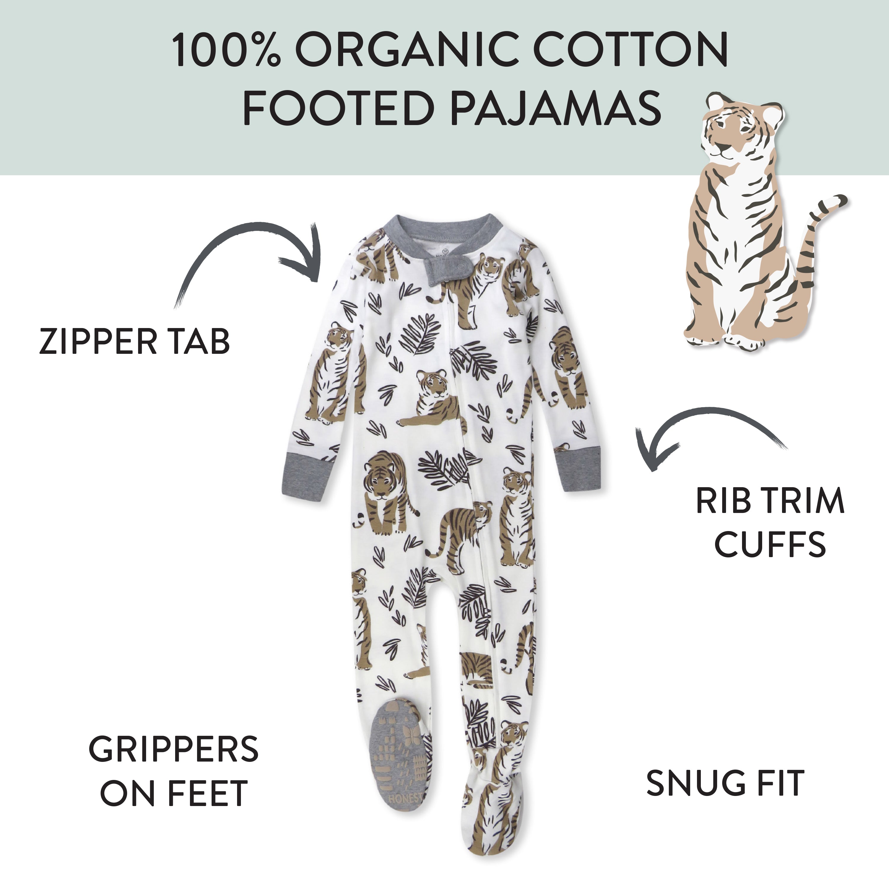 Organic Cotton Snug-Fit Footed Pajamas