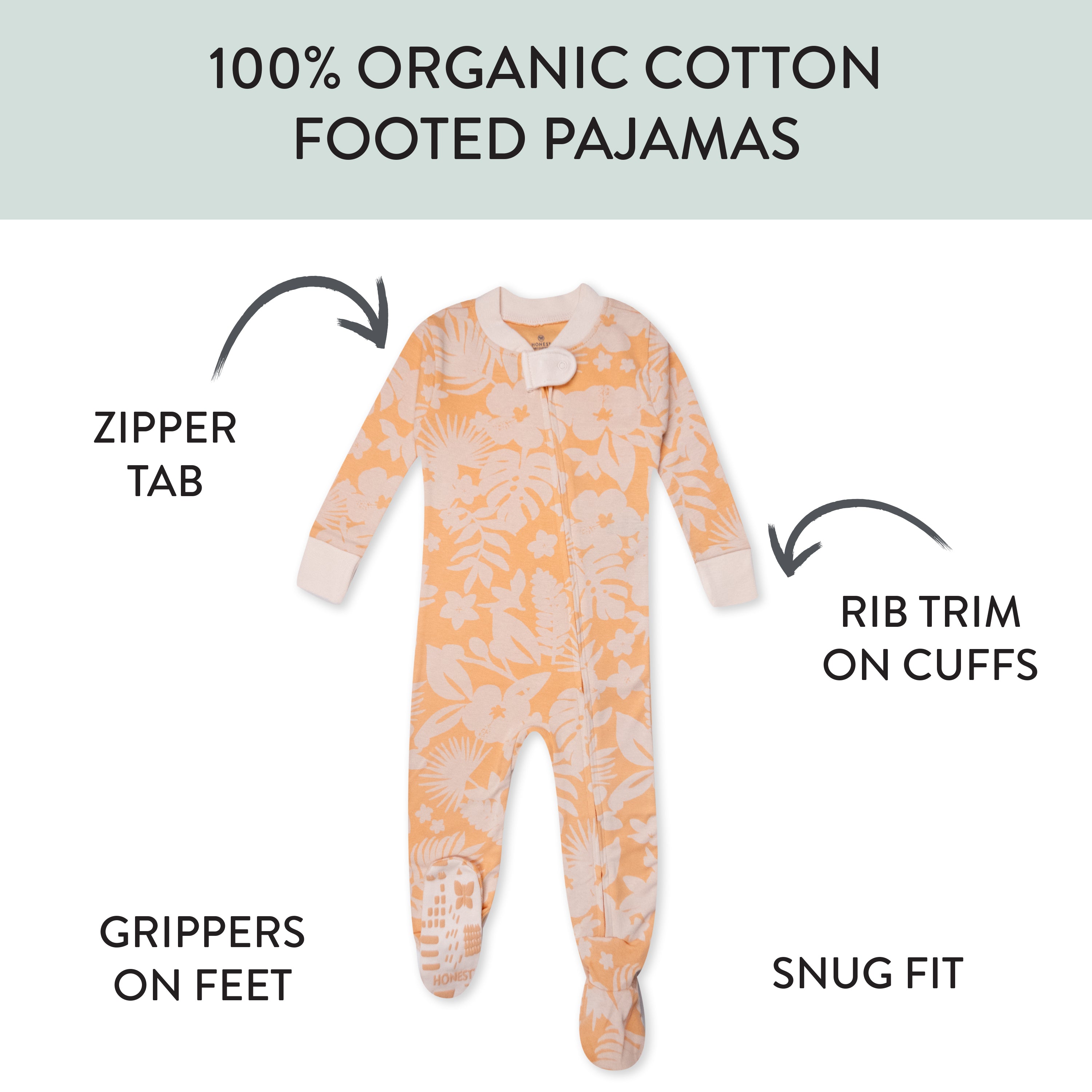 Organic Cotton Snug-Fit Footed Pajamas