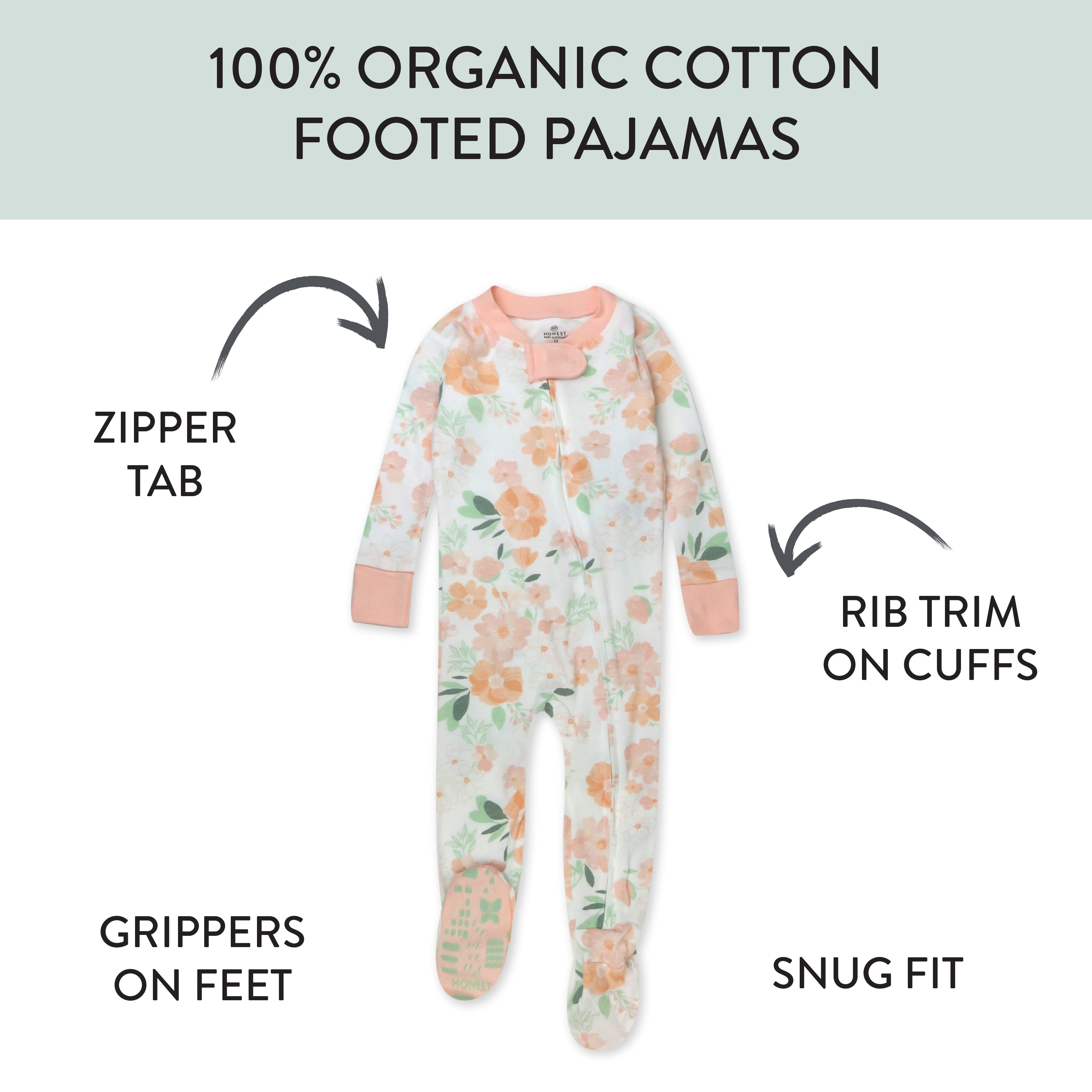 Organic Cotton Snug-Fit Footed Pajamas