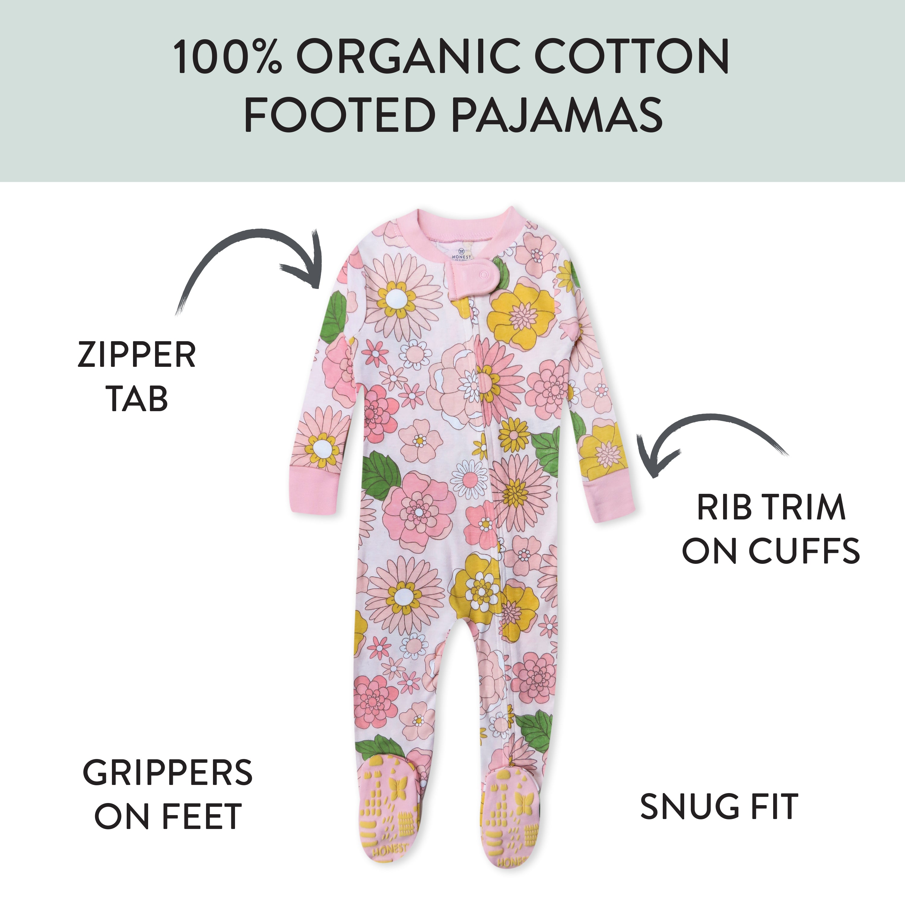 Organic Cotton Snug-Fit Footed Pajamas