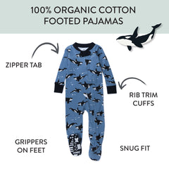 Organic Cotton Snug-Fit Footed Pajamas