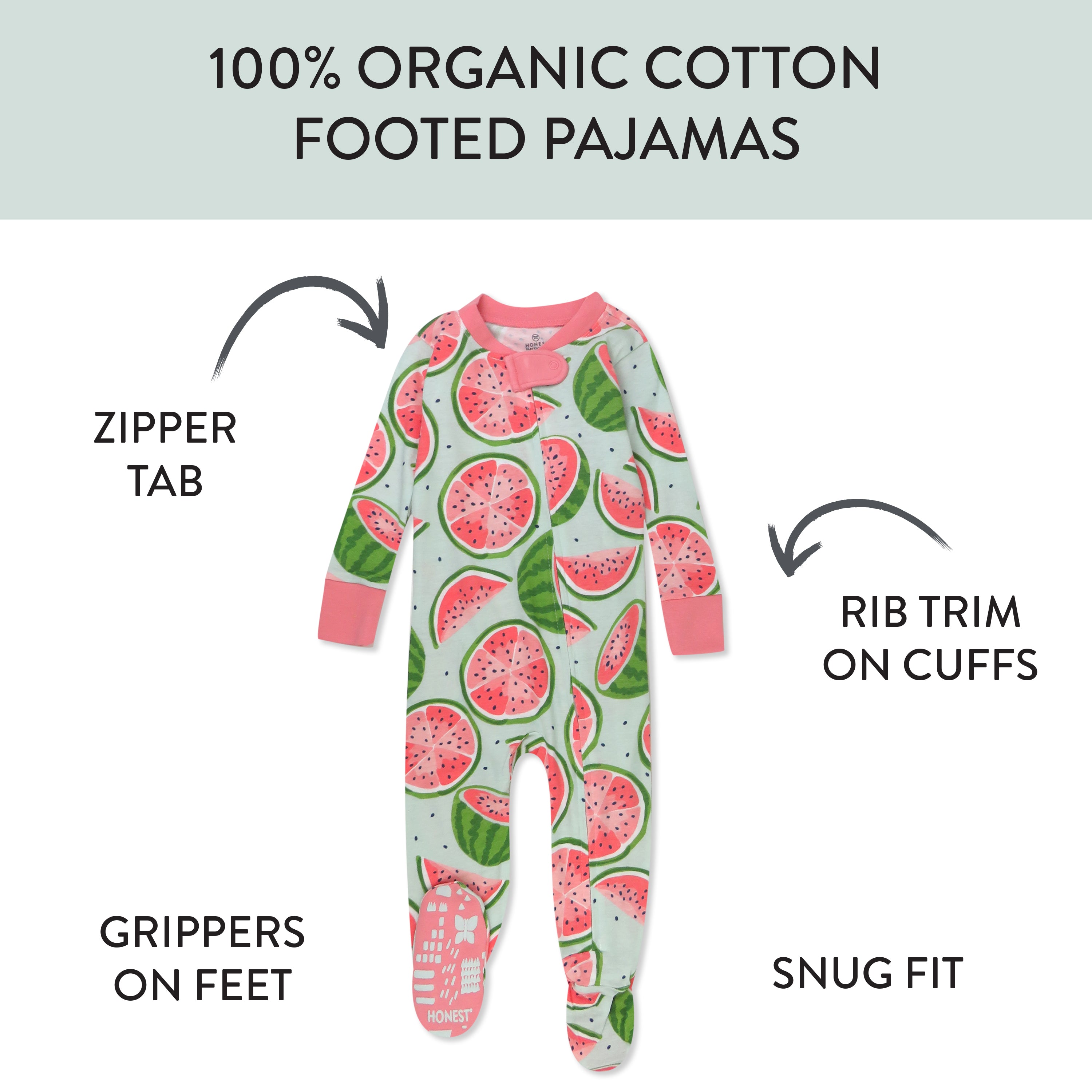 Organic Cotton Snug-Fit Footed Pajamas