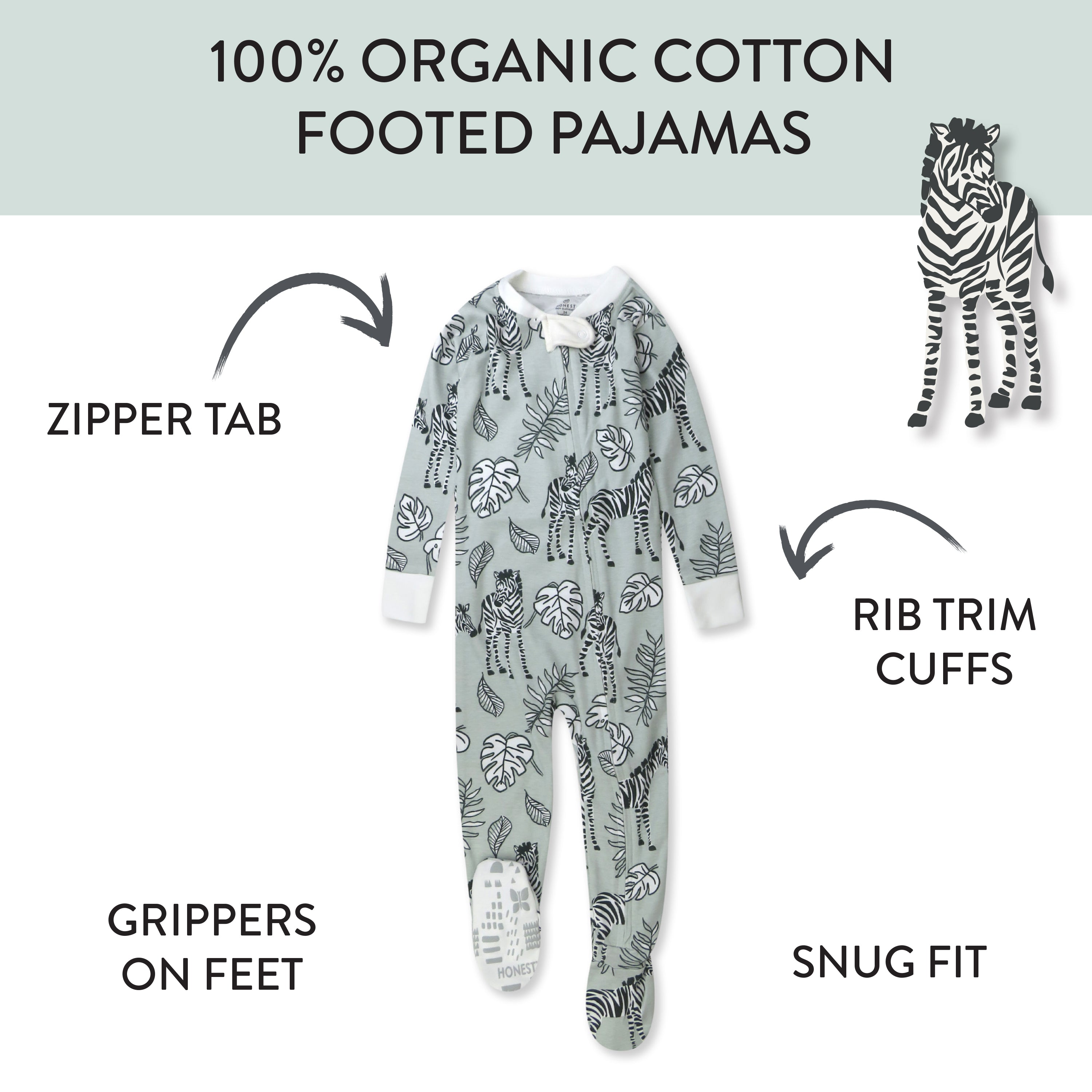 Organic Cotton Snug-Fit Footed Pajamas