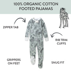 Organic Cotton Snug-Fit Footed Pajamas
