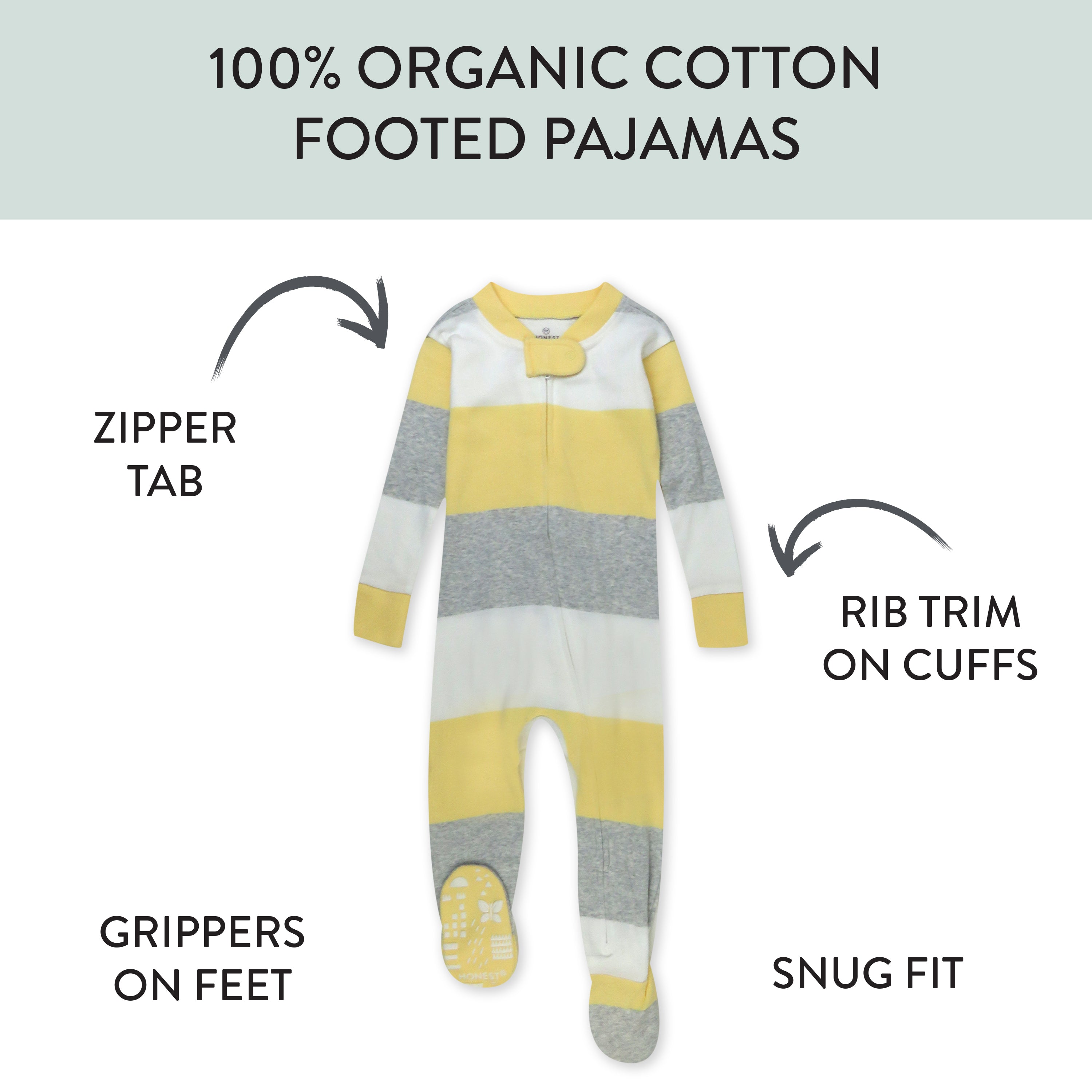Organic Cotton Snug-Fit Footed Pajamas