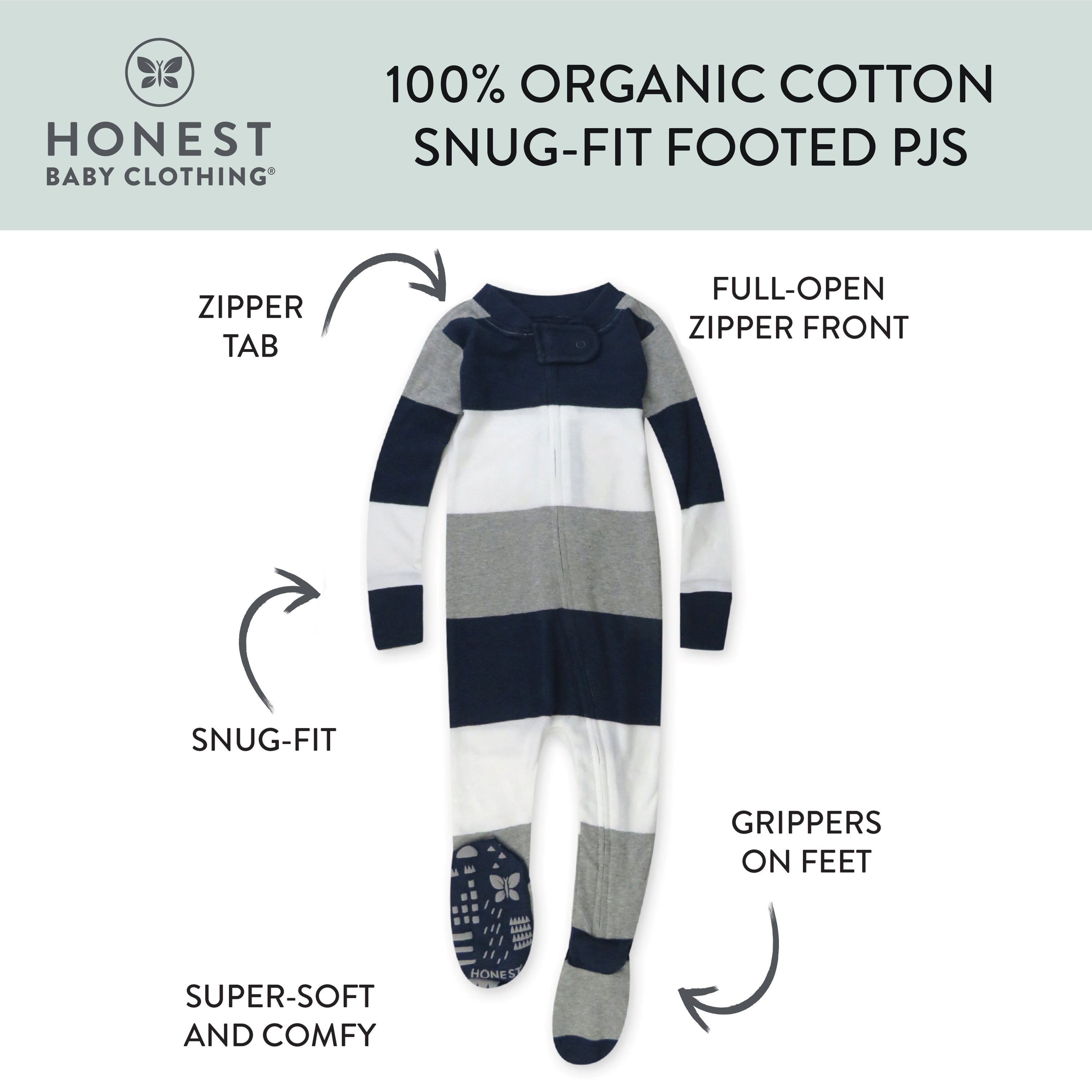 Organic Cotton Snug-Fit Footed Pajamas