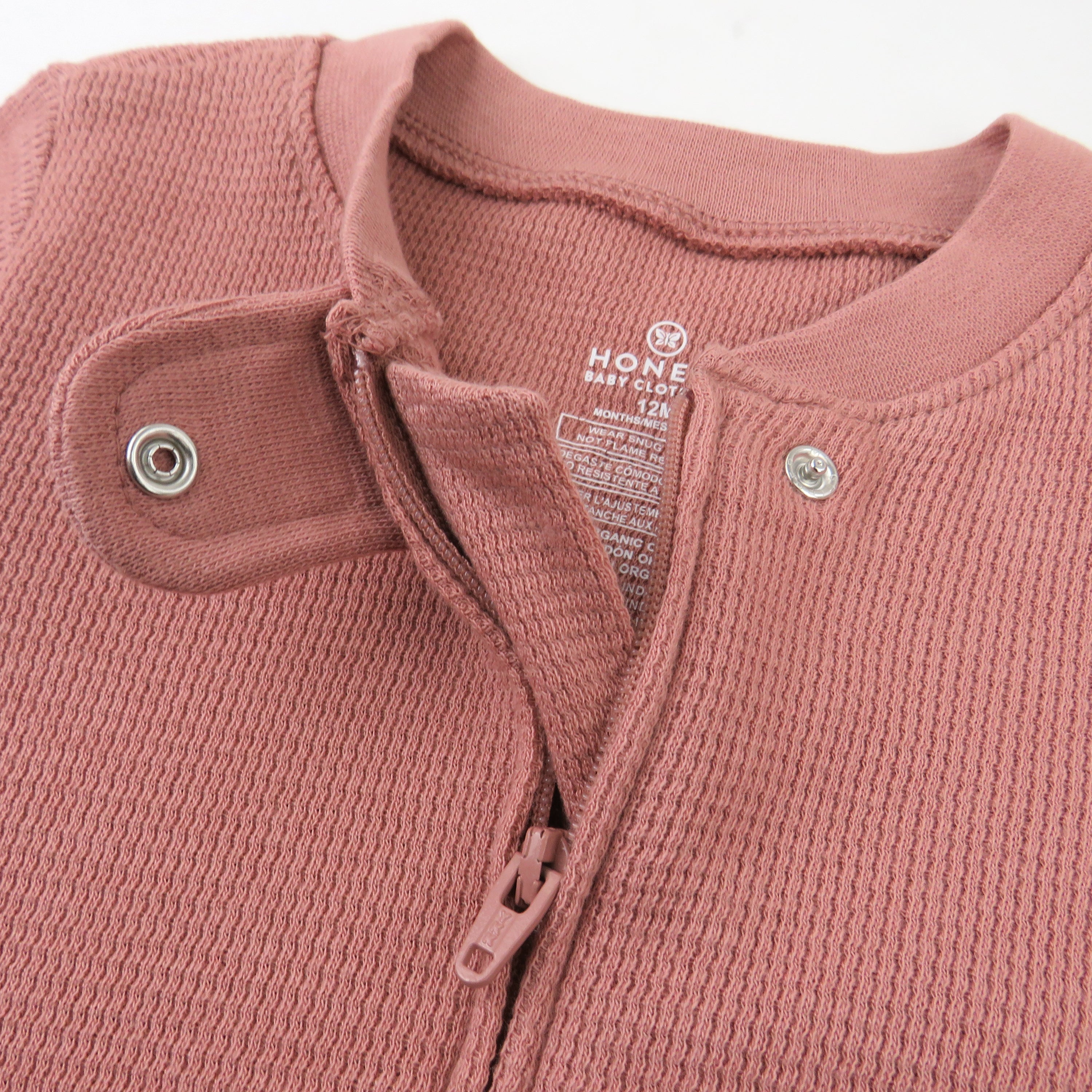 Organic Cotton Waffle Snug-Fit Footed Pajamas