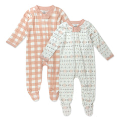 2-Pack Organic Cotton Holiday Sleep & Plays