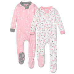 2-Pack Organic Cotton Snug-Fit Footed Pajamas