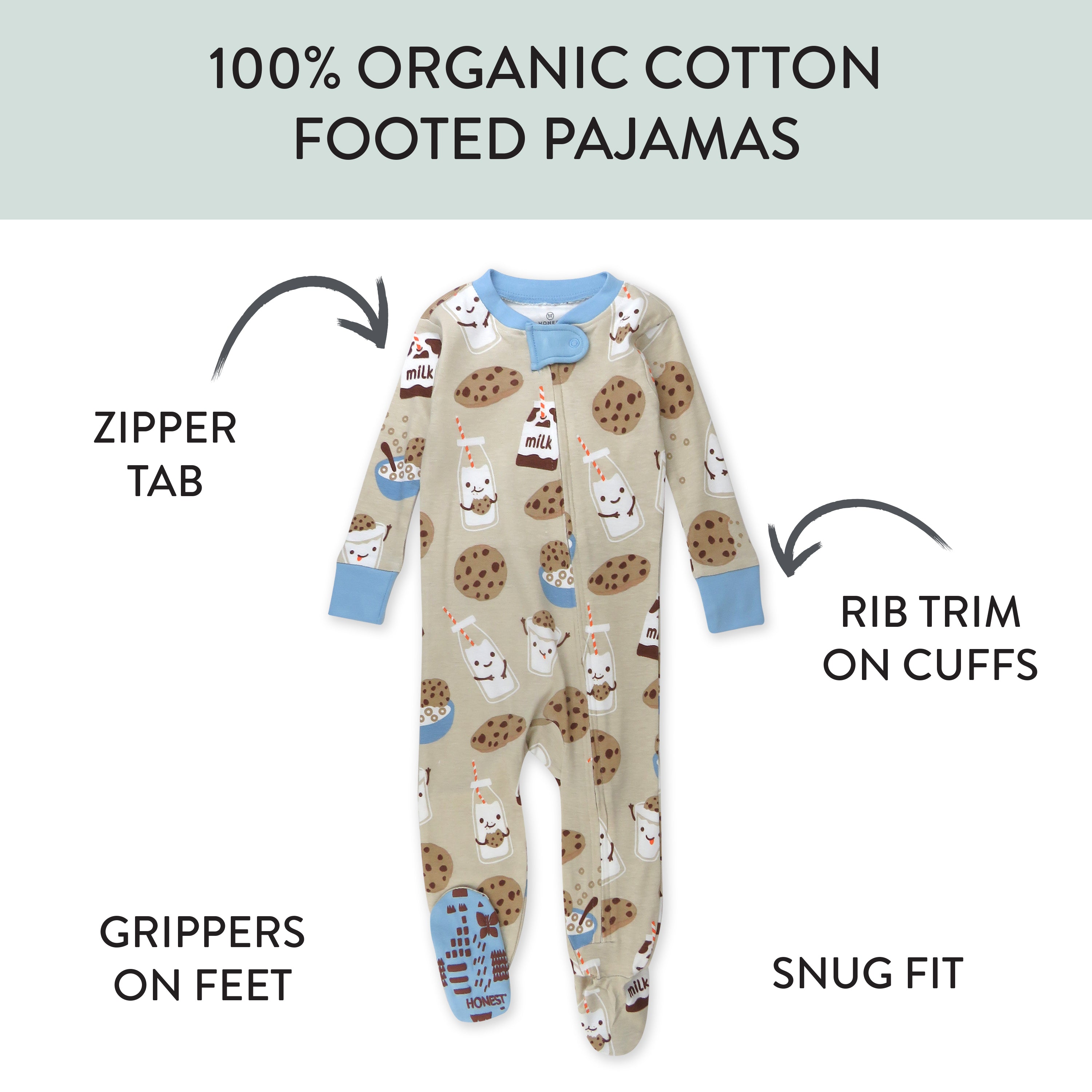 2-Pack Organic Cotton Snug-Fit Footed Pajama