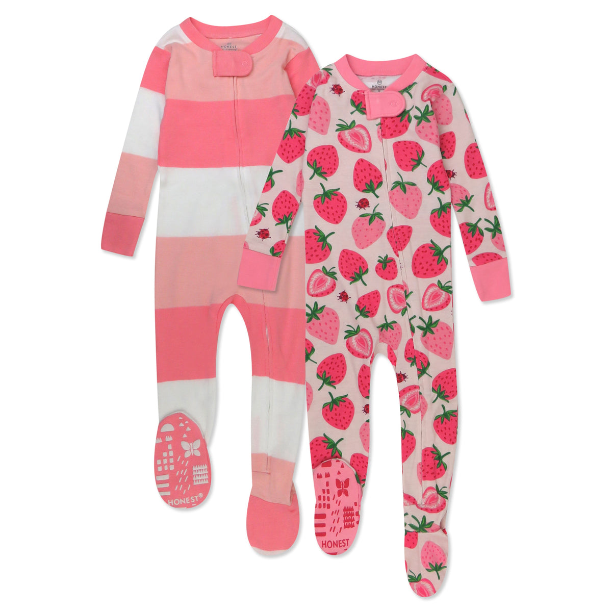 2-Pack Organic Cotton Snug-Fit Footed Pajamas