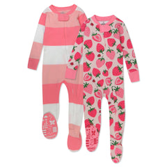 2-Pack Organic Cotton Snug-Fit Footed Pajamas