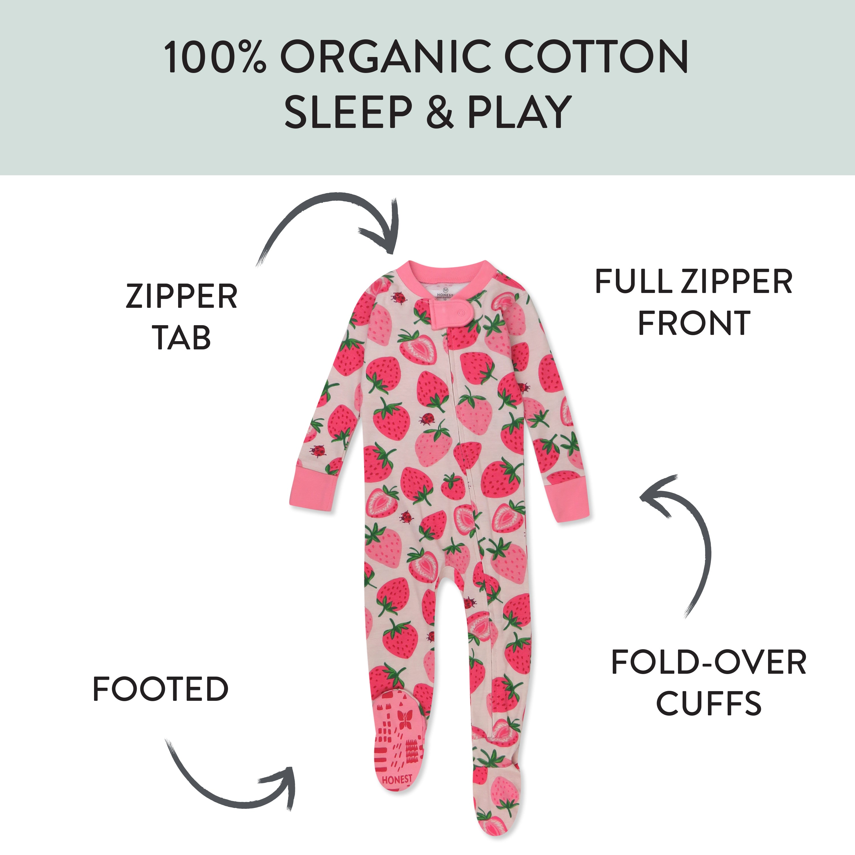 2-Pack Organic Cotton Snug-Fit Footed Pajamas