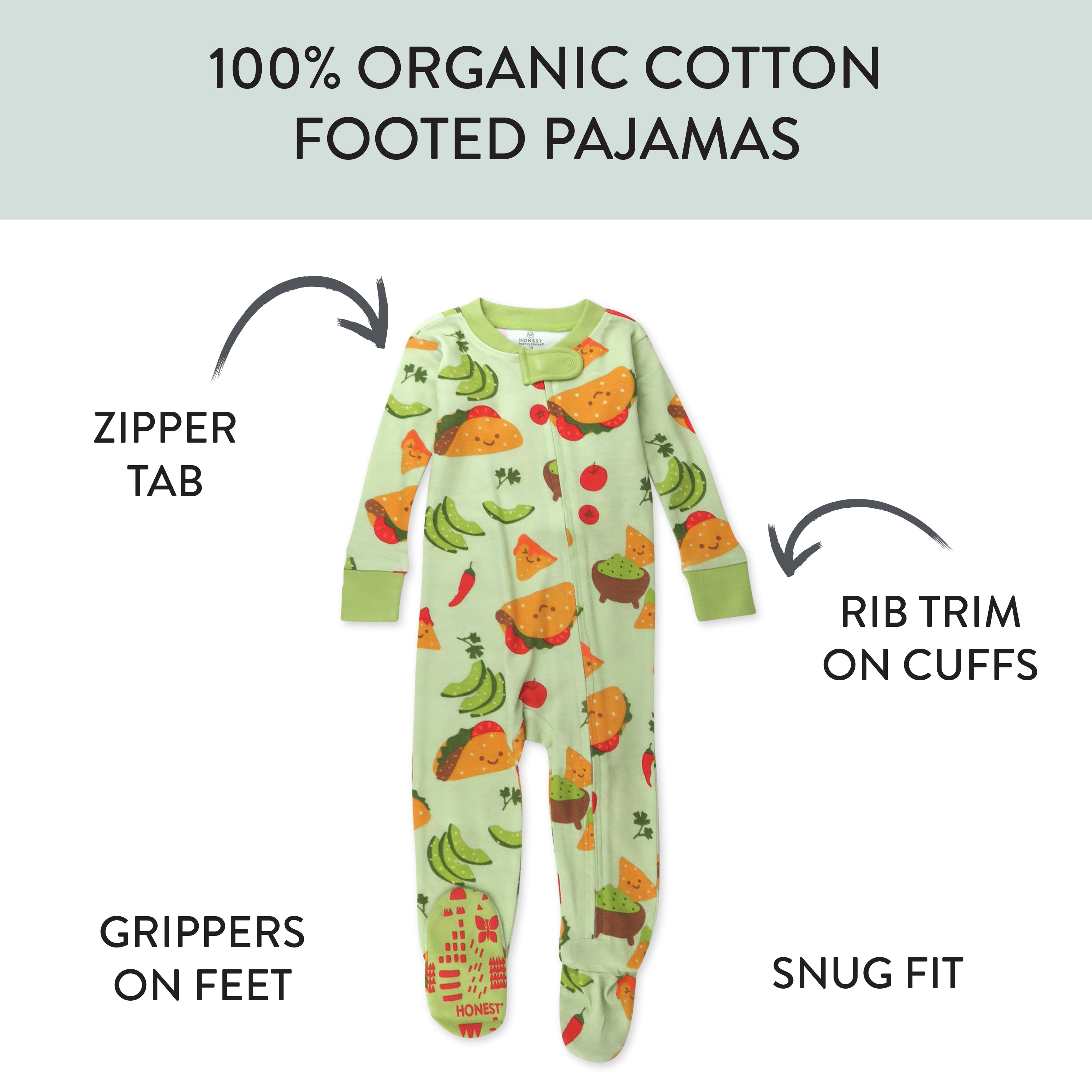 2-Pack Organic Cotton Snug-Fit Footed Pajama