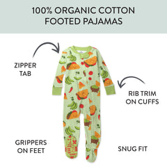 2-Pack Organic Cotton Snug-Fit Footed Pajama
