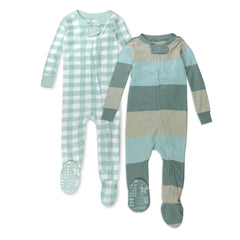 2-Pack Organic Cotton Snug-Fit Footed Pajamas
