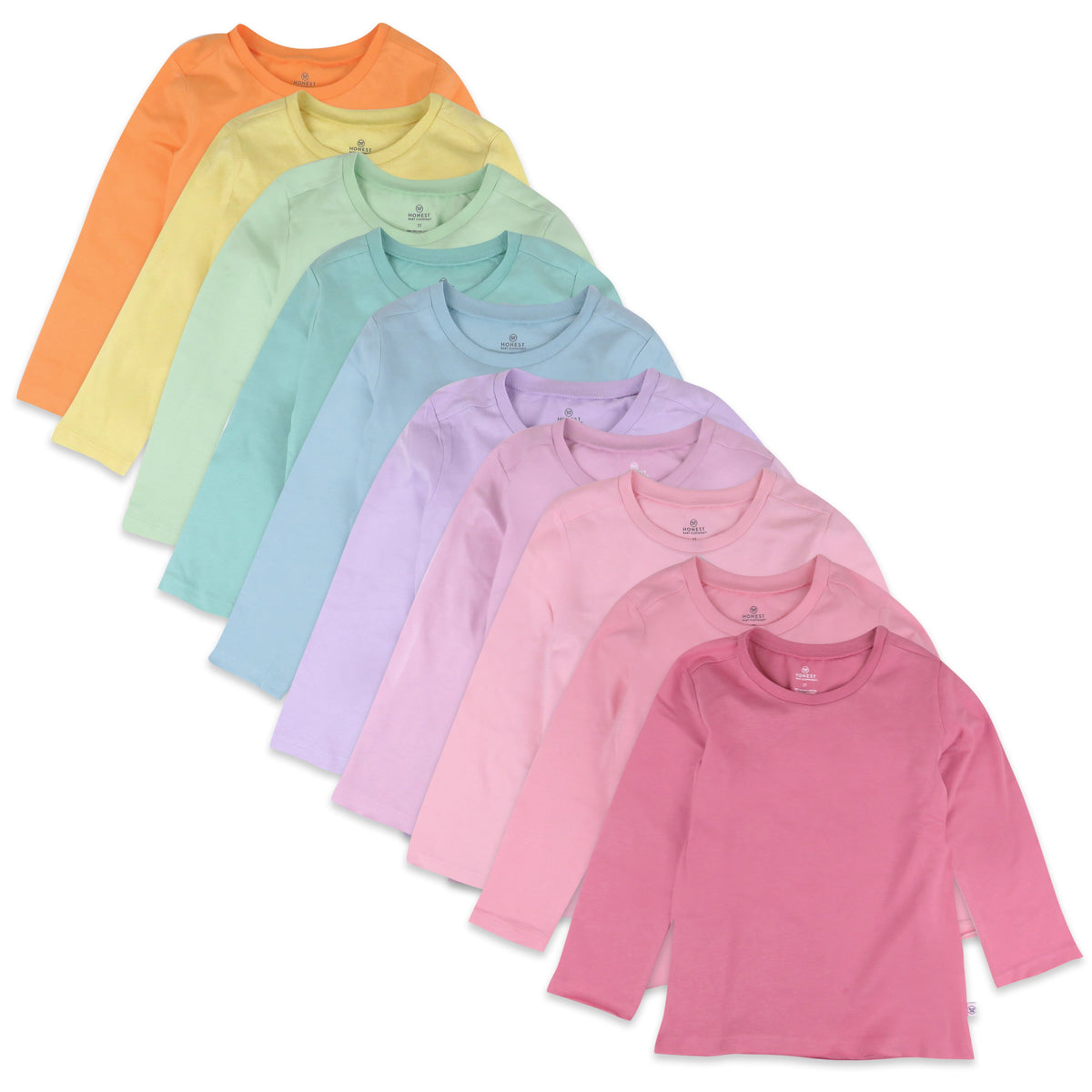 10-Pack Organic Cotton Long Sleeve T-Shirts