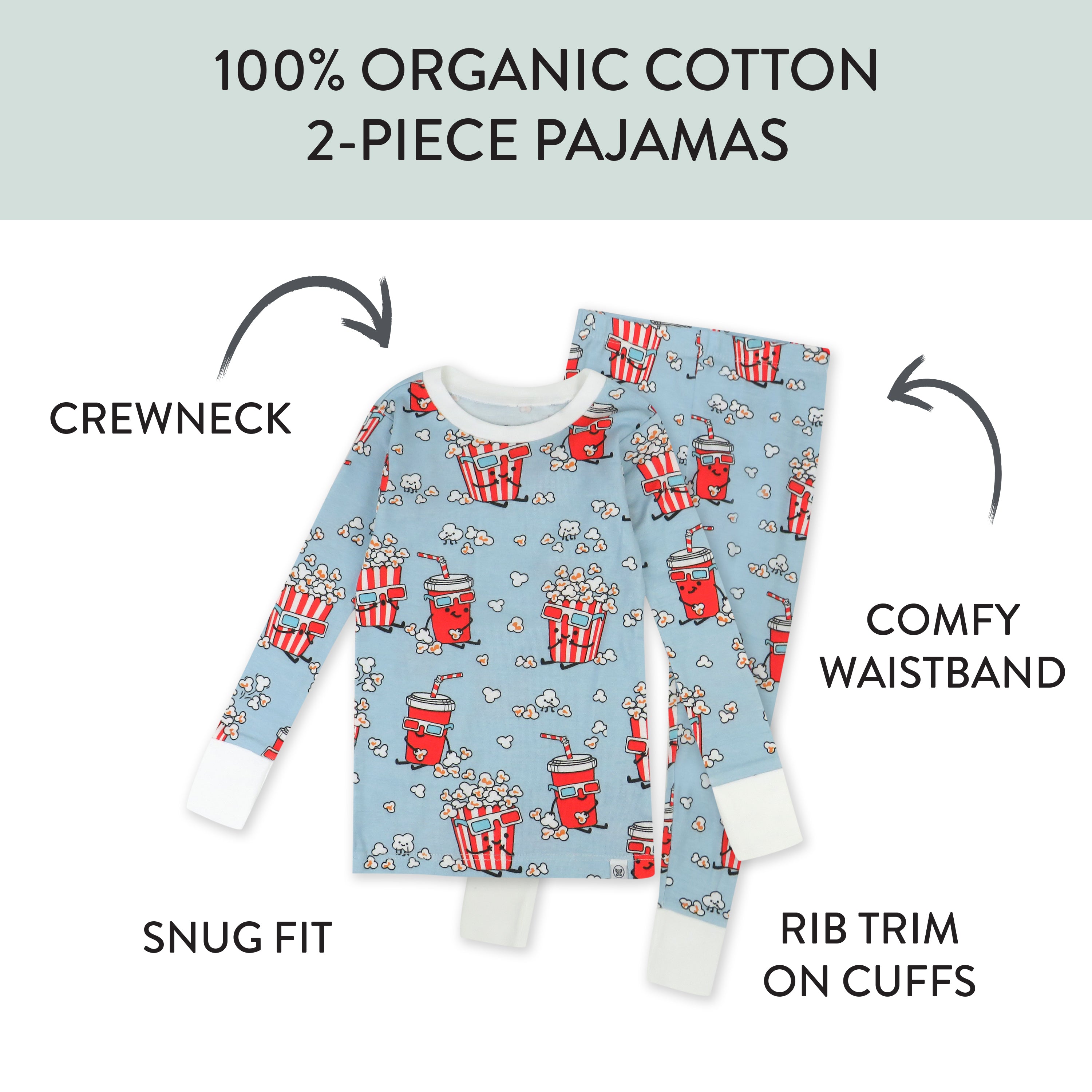 Organic Cotton Fun Foods Pajamas For Babies & Toddlers