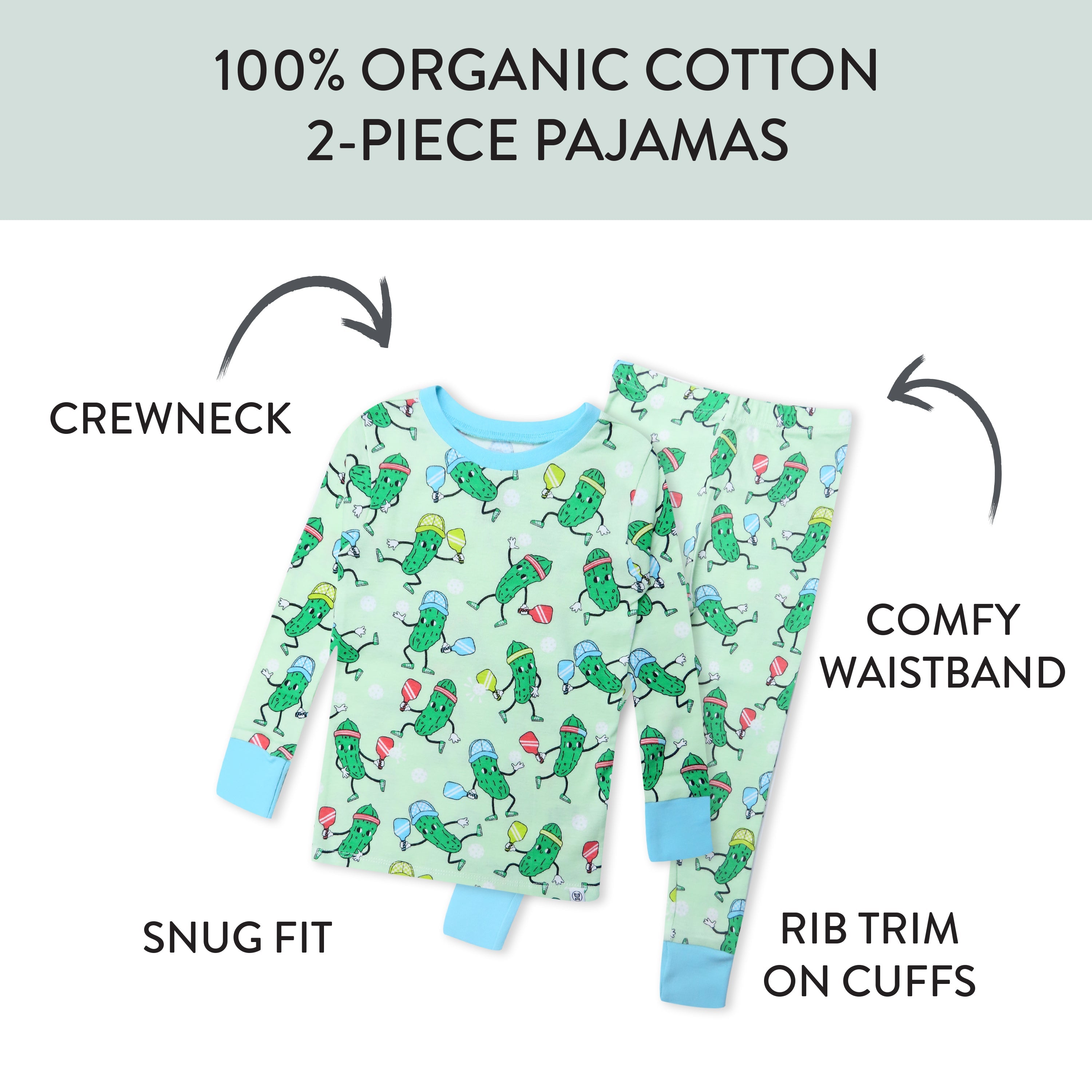 Organic Cotton Fun Foods Pajamas For Babies & Toddlers