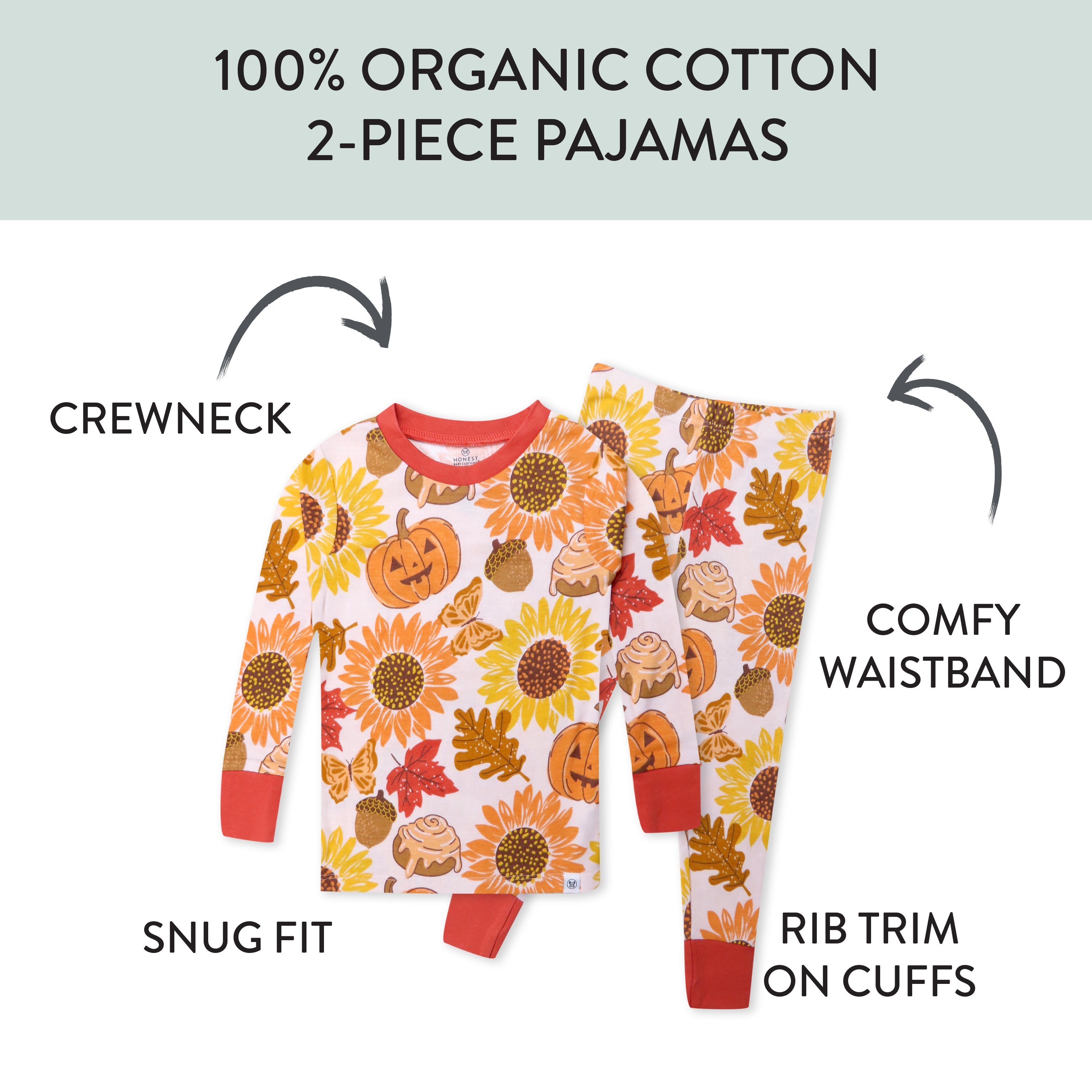 Organic Cotton Fun Foods Pajamas For Babies & Toddlers
