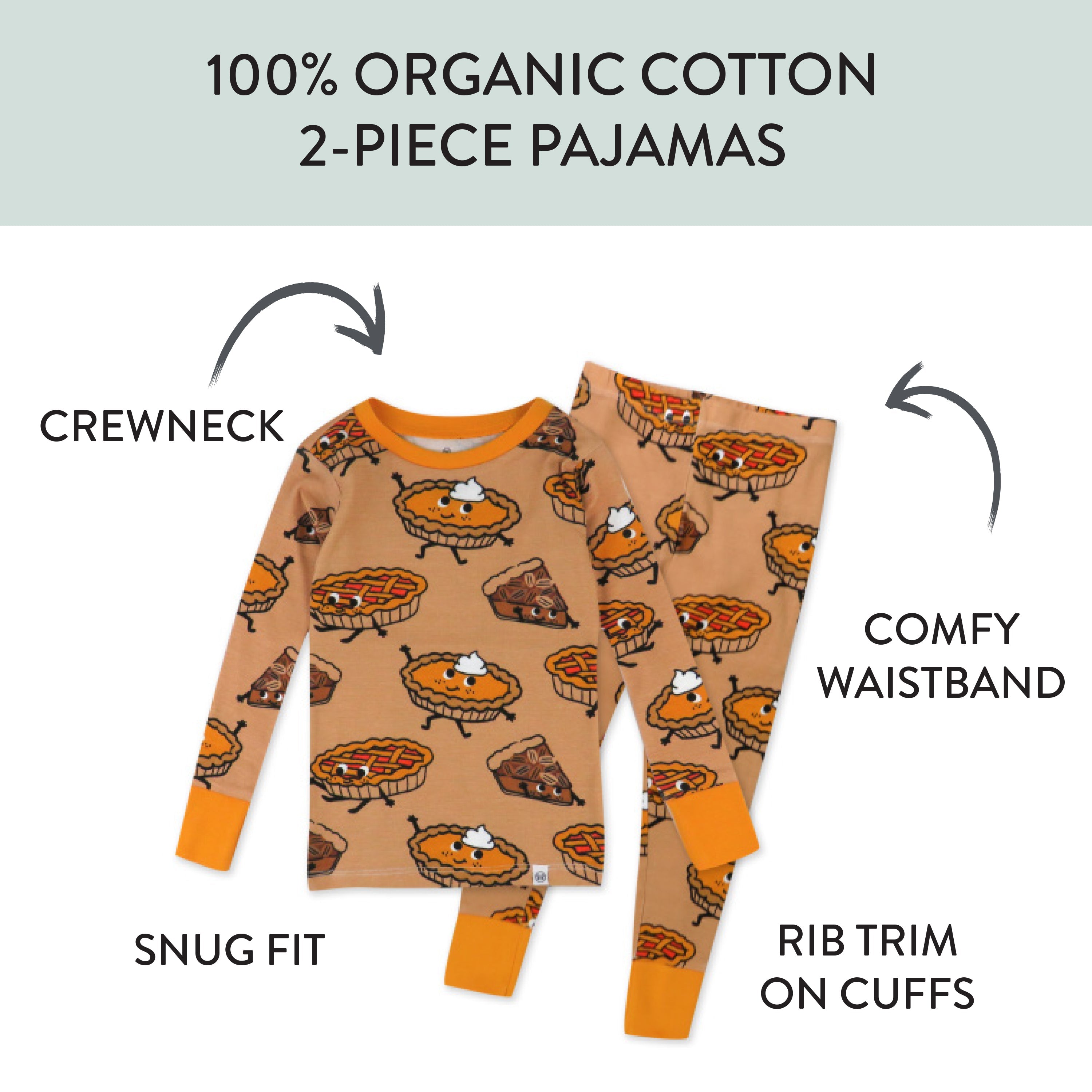 Organic Cotton Fun Foods Pajamas For Babies & Toddlers