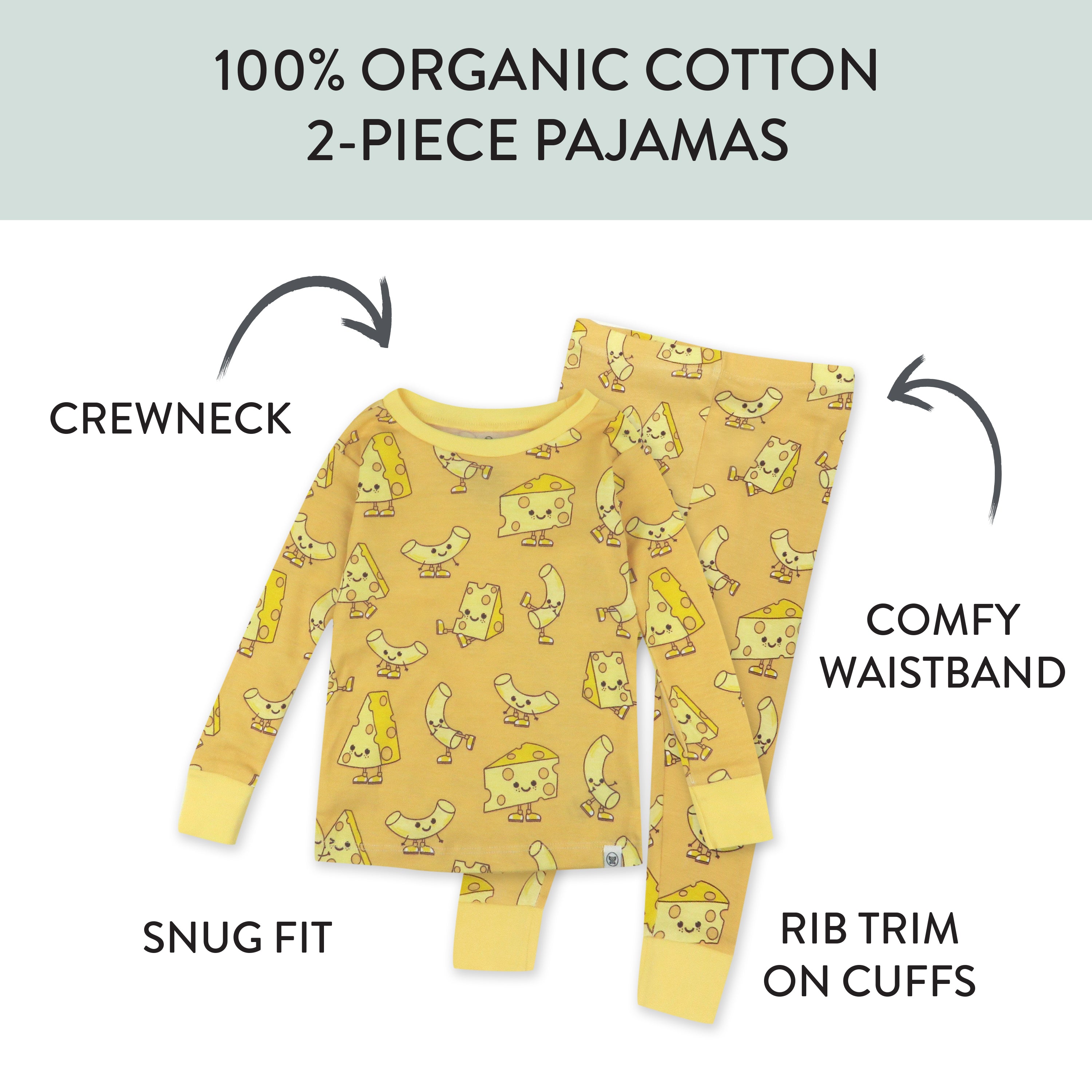 Organic Cotton Fun Foods Pajamas For Babies & Toddlers
