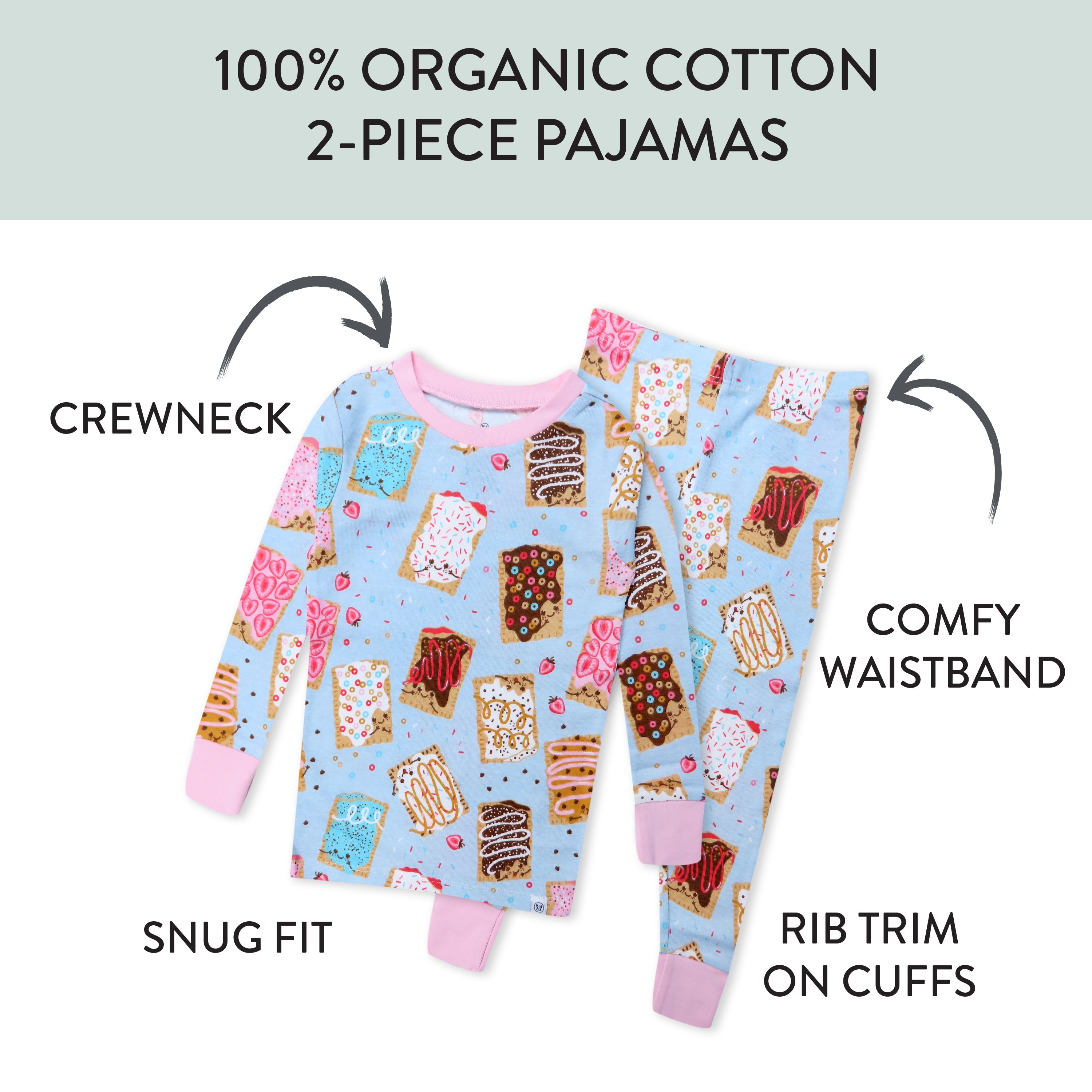 Organic Cotton Fun Foods Pajamas For Babies & Toddlers