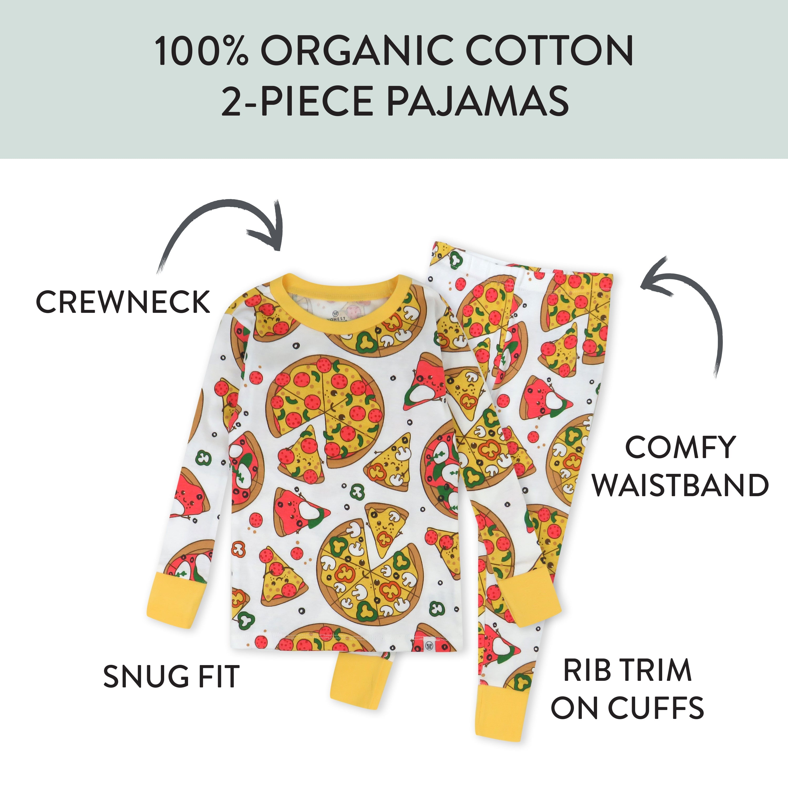 Organic Cotton Fun Foods Pajamas For Babies & Toddlers