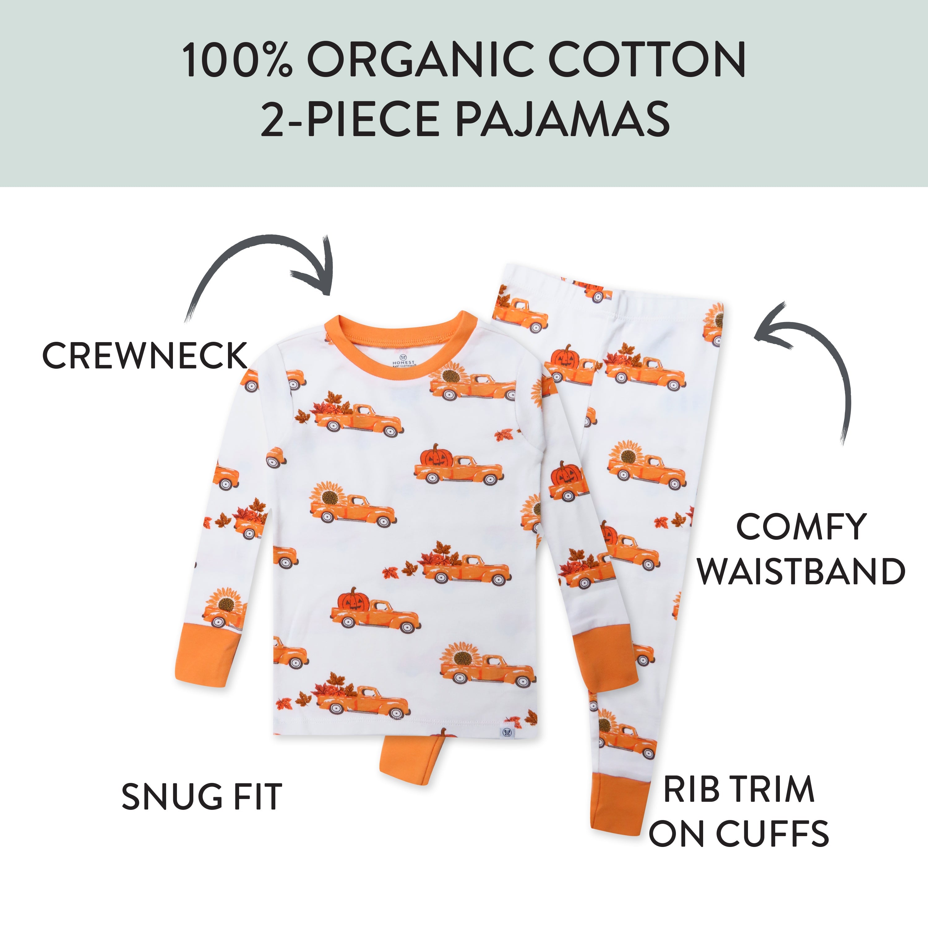Organic Cotton Fun Foods Pajamas For Babies & Toddlers